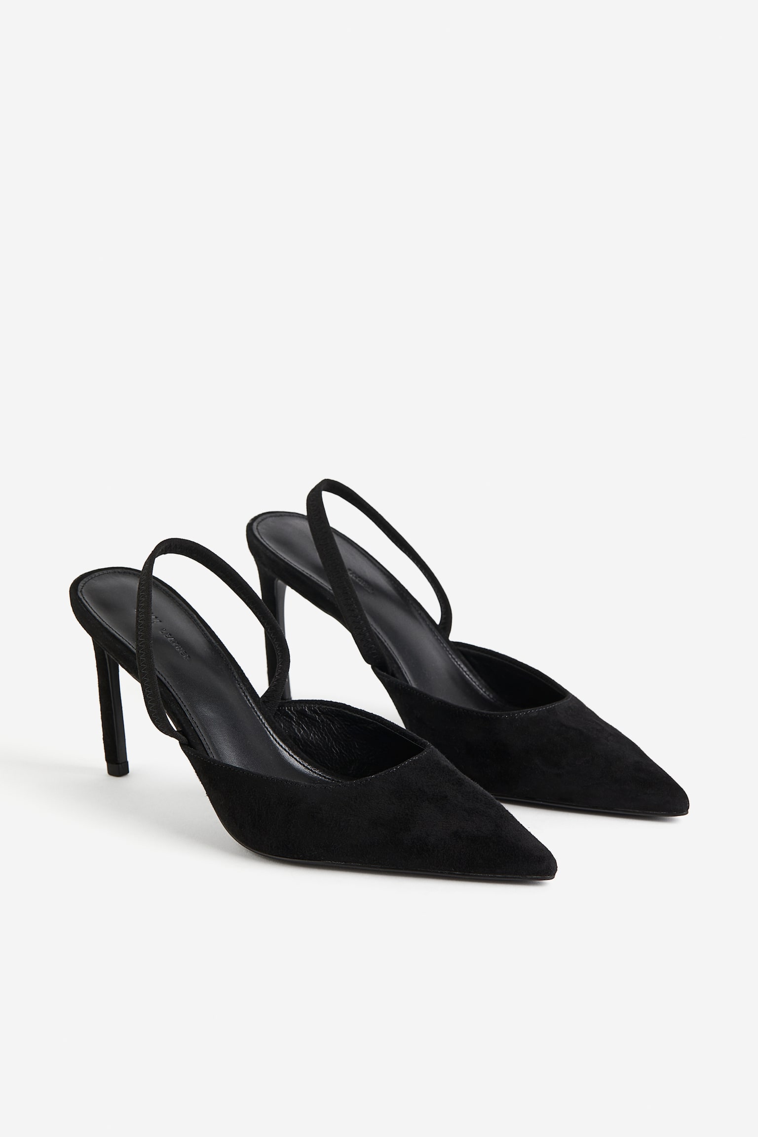 Suede Slingbacks - Black - 2