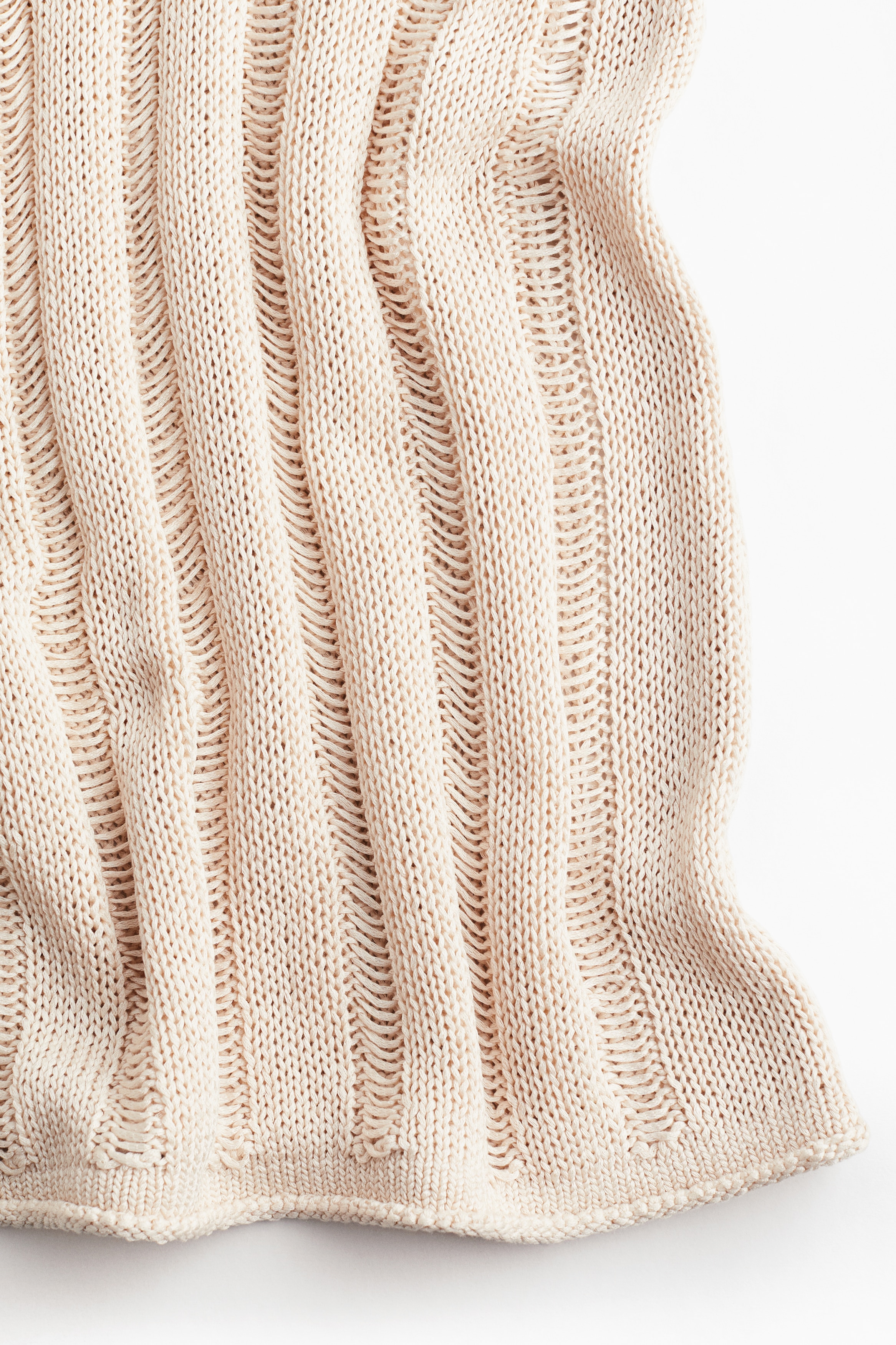 Ladder-stitch-look knitted dress