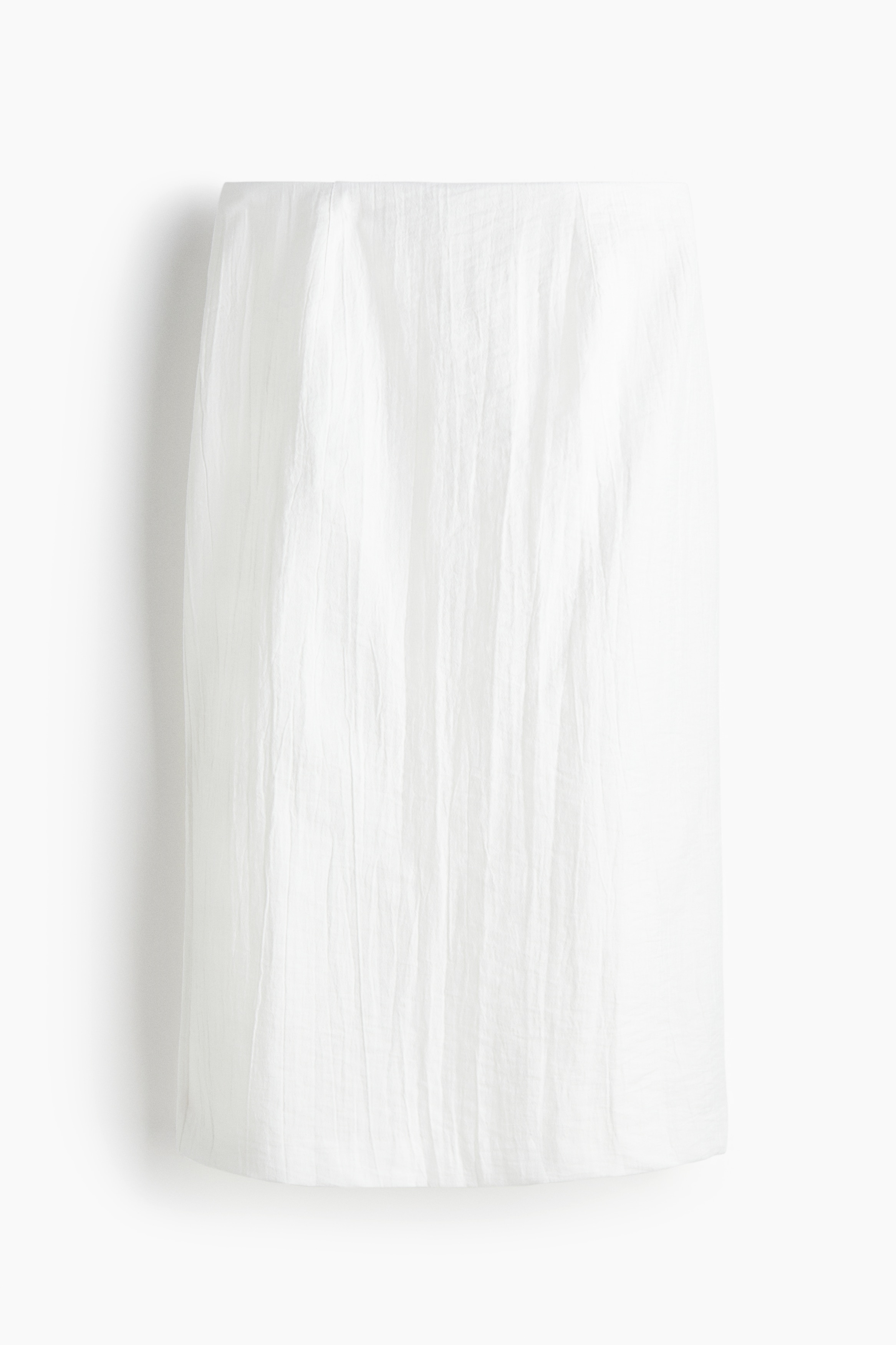 Kokerrok met crinkle-effect - Wit/Zwart/Donker kakigroen