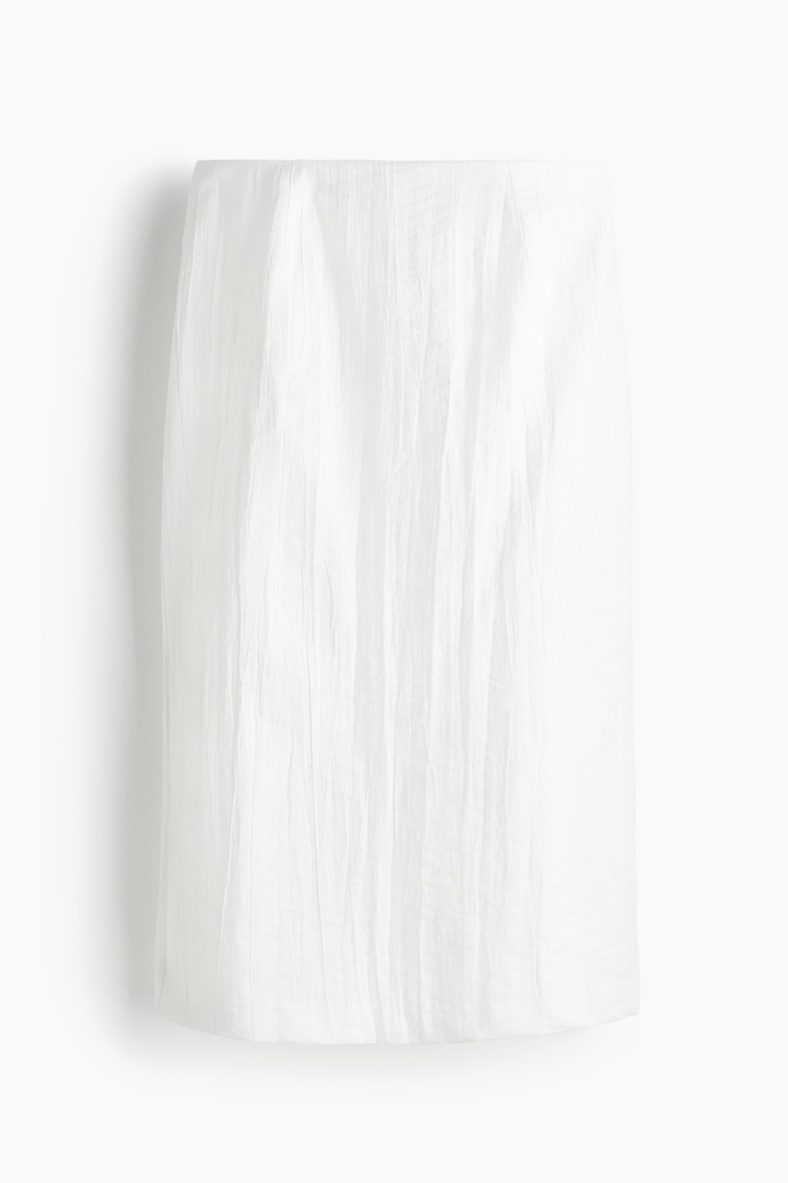 Женская юбка H&M Crinkled Pencil, цвет: Белый — фото 1