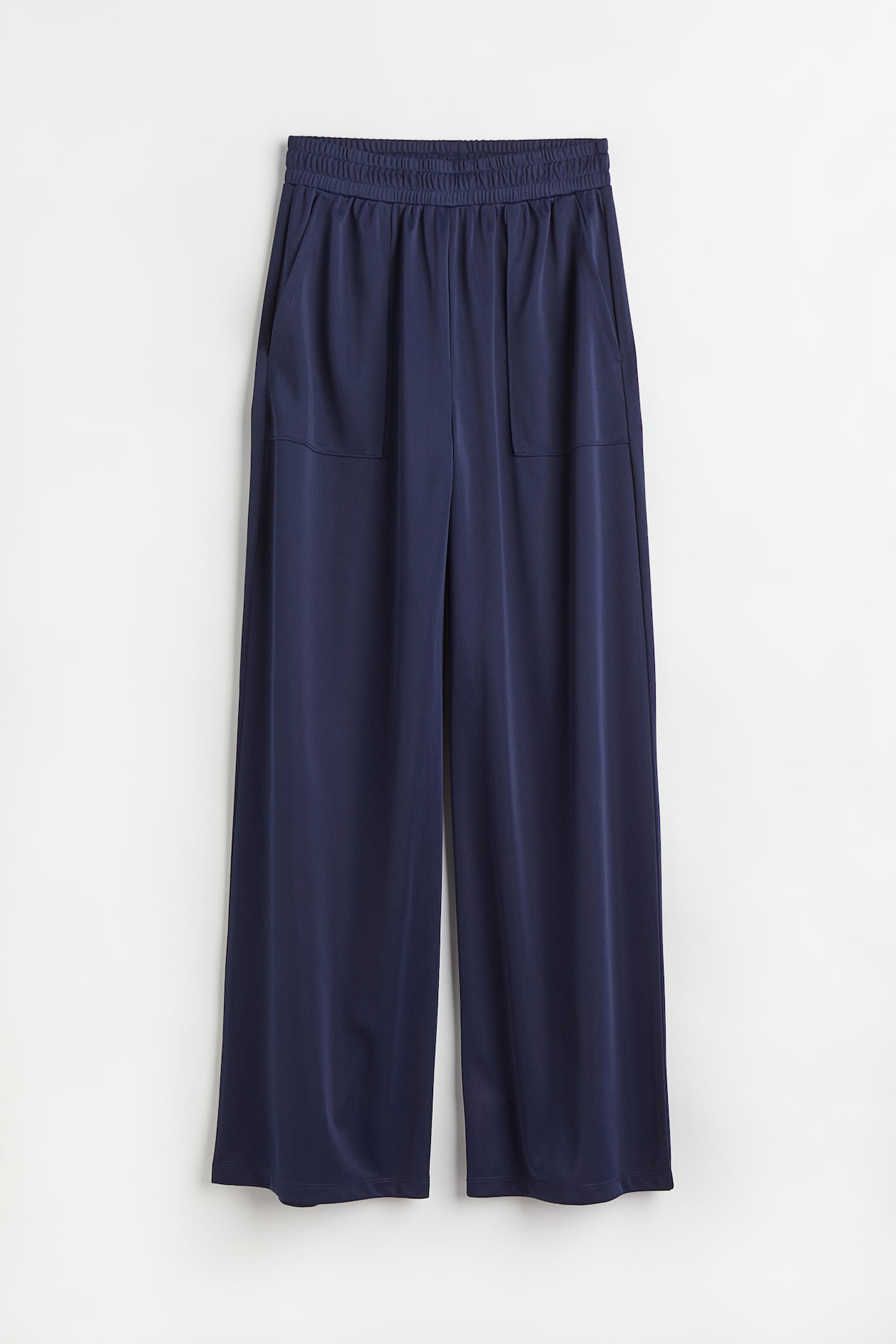 Wide-leg Sports Pants - High waist - Long - Dark blue - Ladies | H&M US