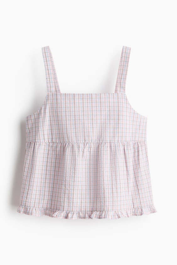 Женские топы H&M Cotton Seersucker Top