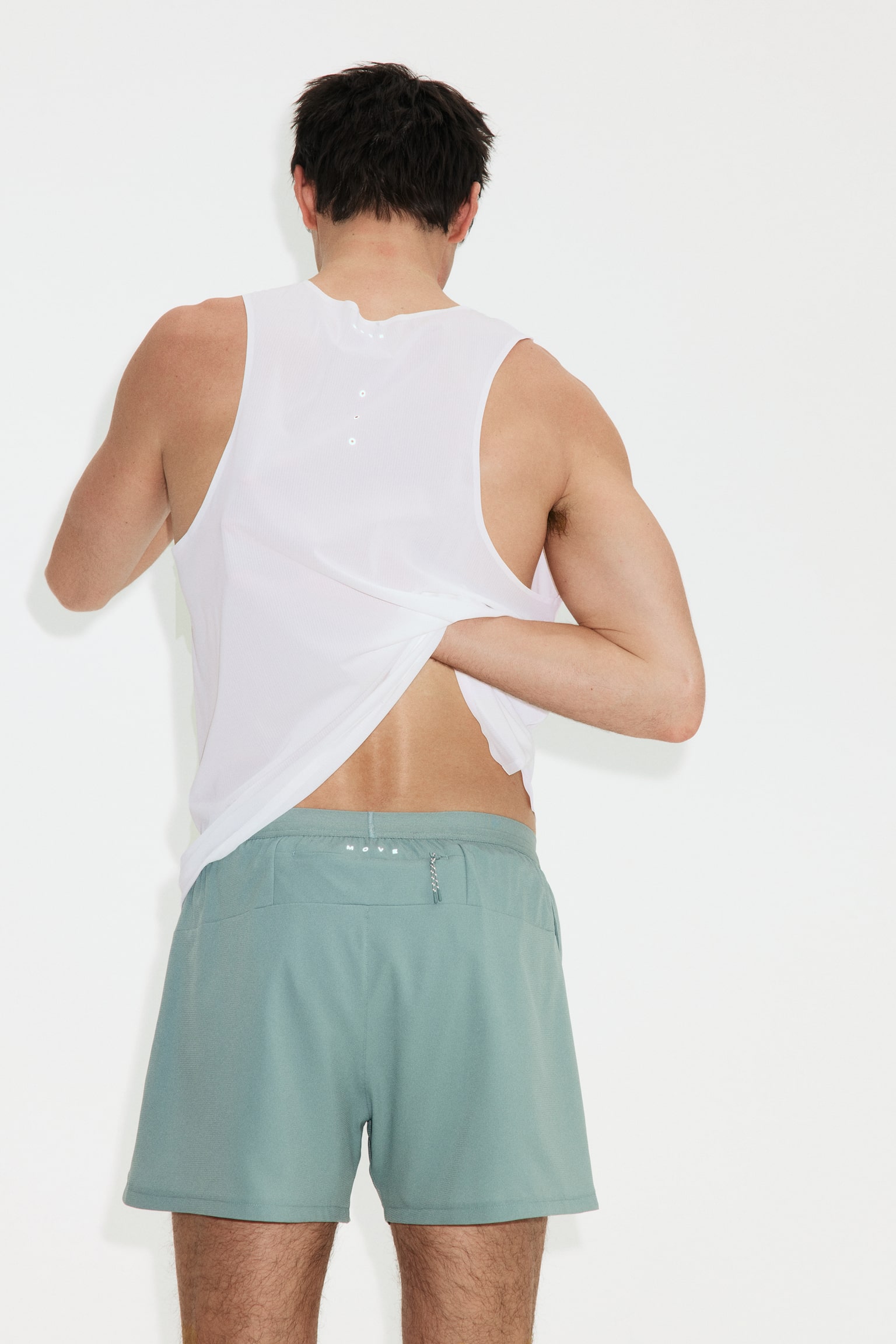 Sporttanktop met DryMove™ Regular Fit - Wit/Donkergrijs - 4