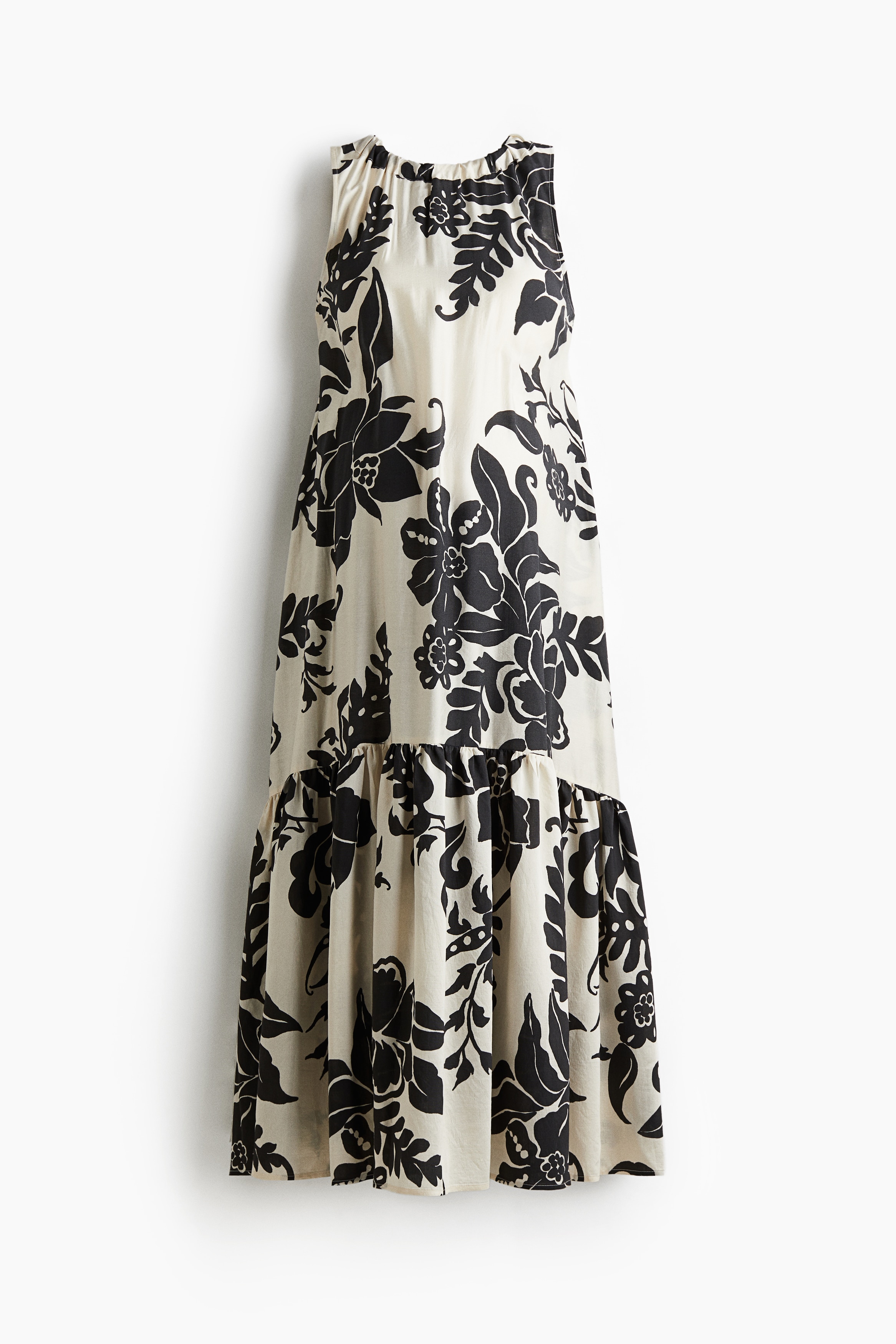 MAMA Voluminous Maxi Dress - Cream/floral