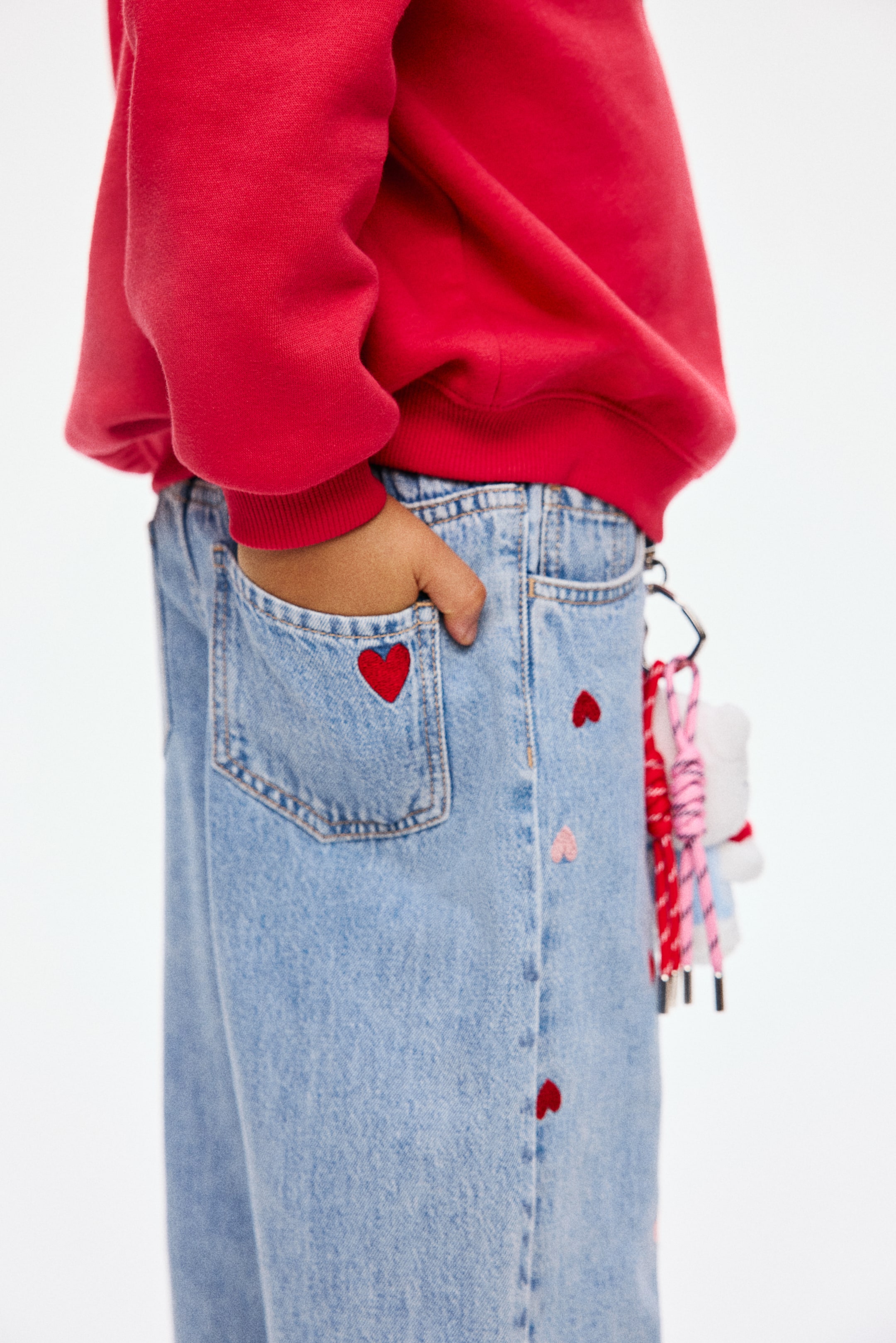 Jean à jambes larges avec motifs