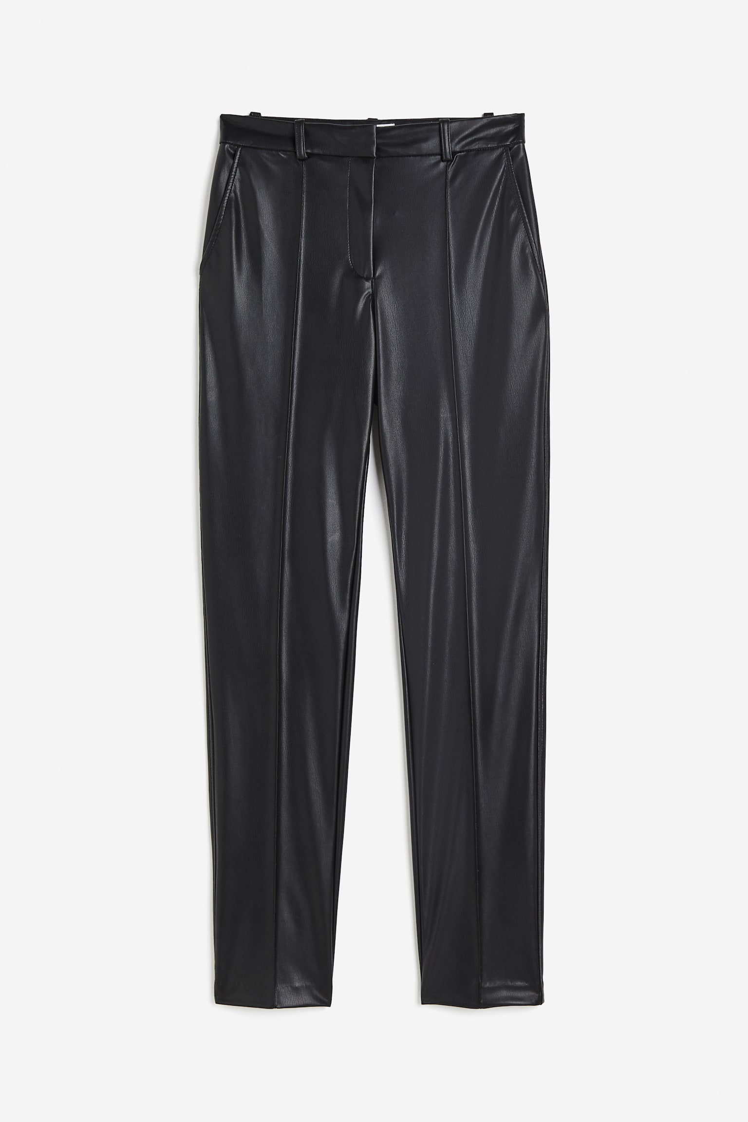 Coated tailored trousers - Black - 2