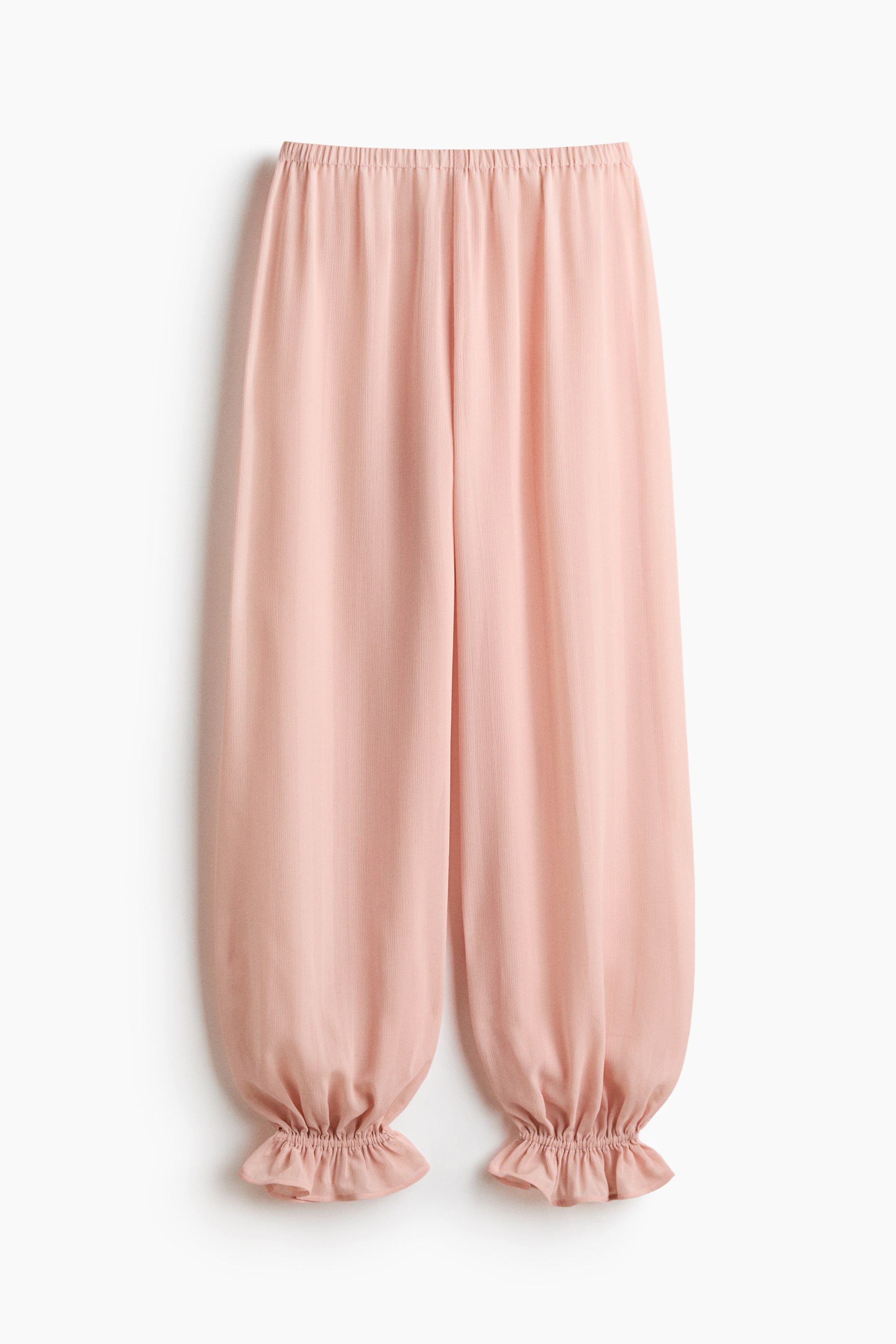 Crinkled Balloon-Leg Pants