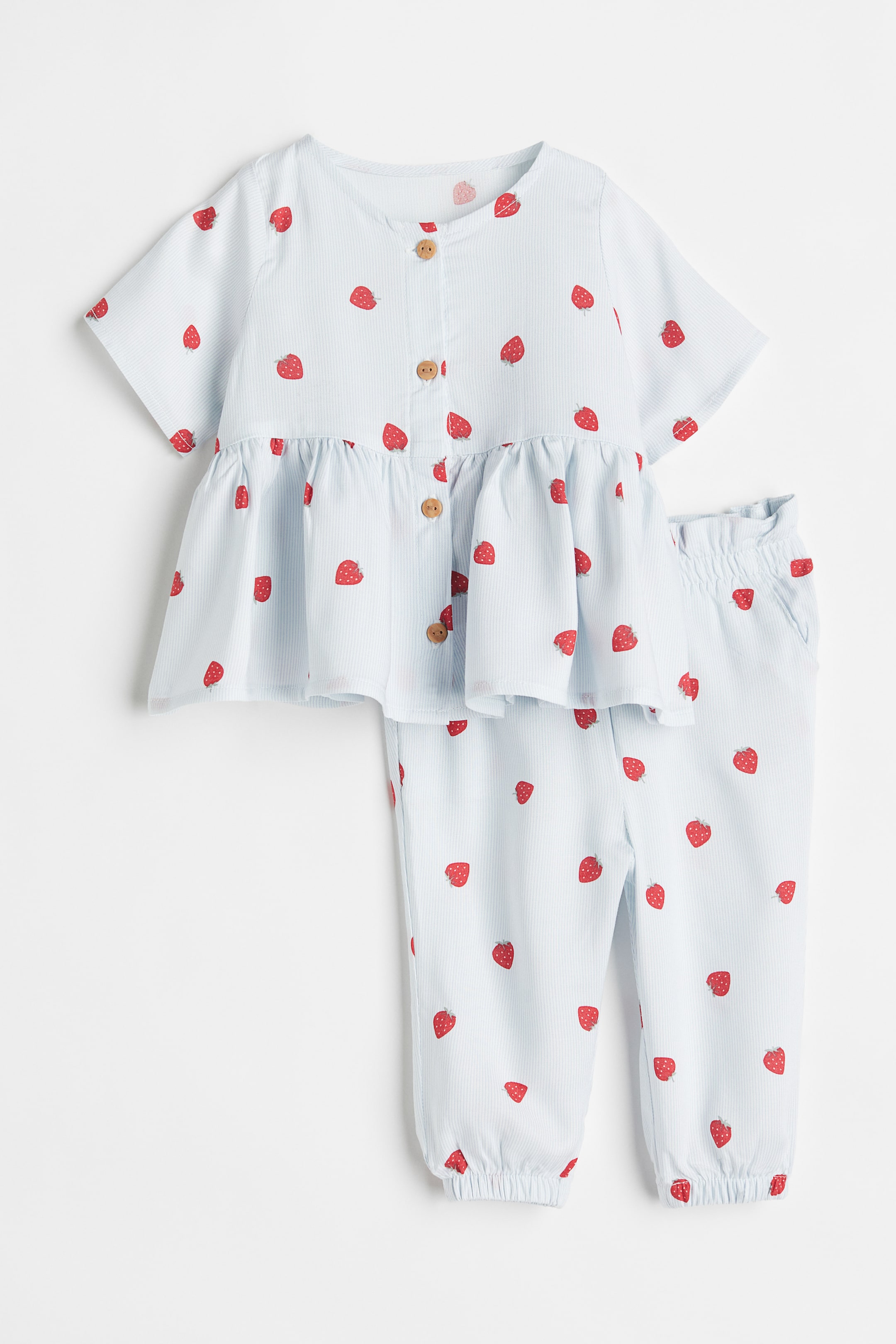 查看大圖: 2件組套裝 - 淺藍色/草莓 - Kids | H&M 1
