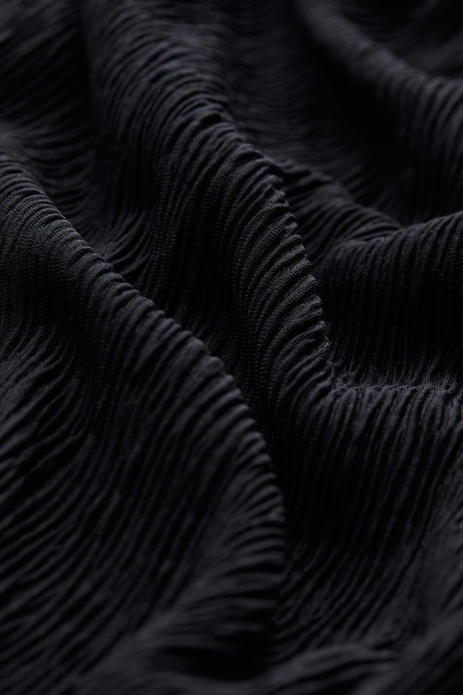 Crinkled loungewear shirt - Black/Navy blue - 4