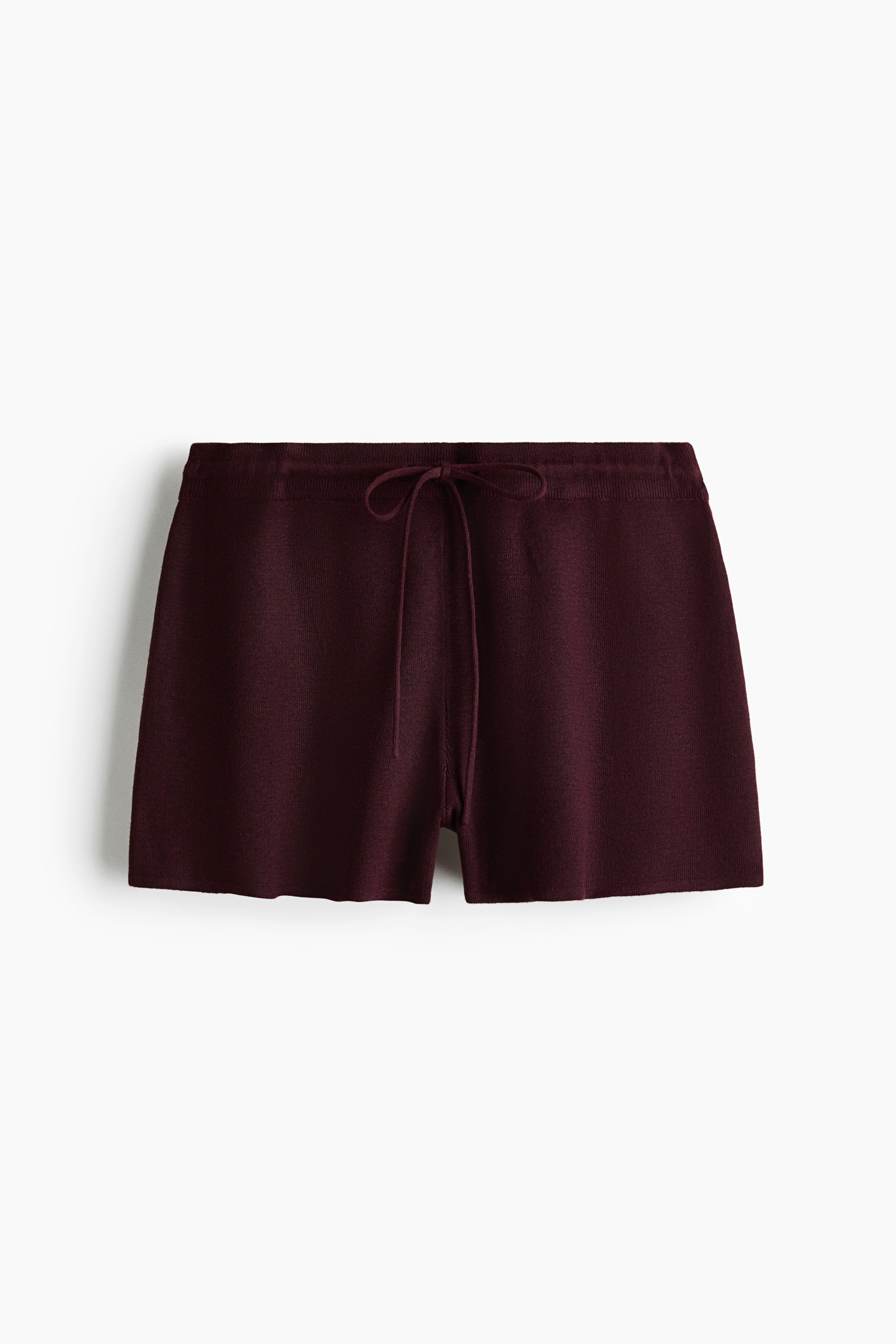 Fine-Knit Drawstring Shorts