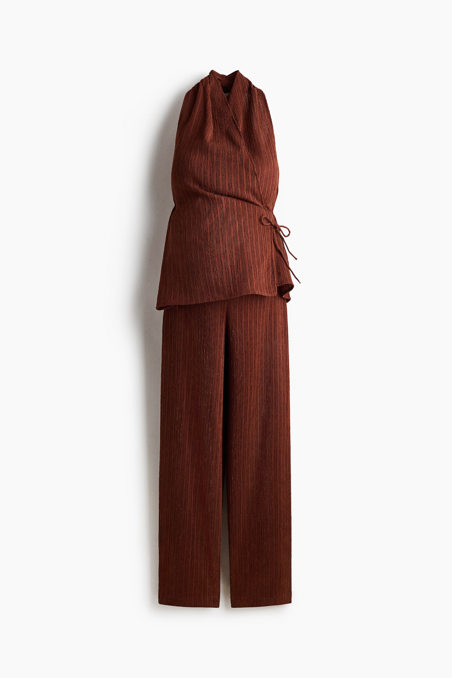 MAMA 2-piece textured jersey set - Dusty brown - 1
