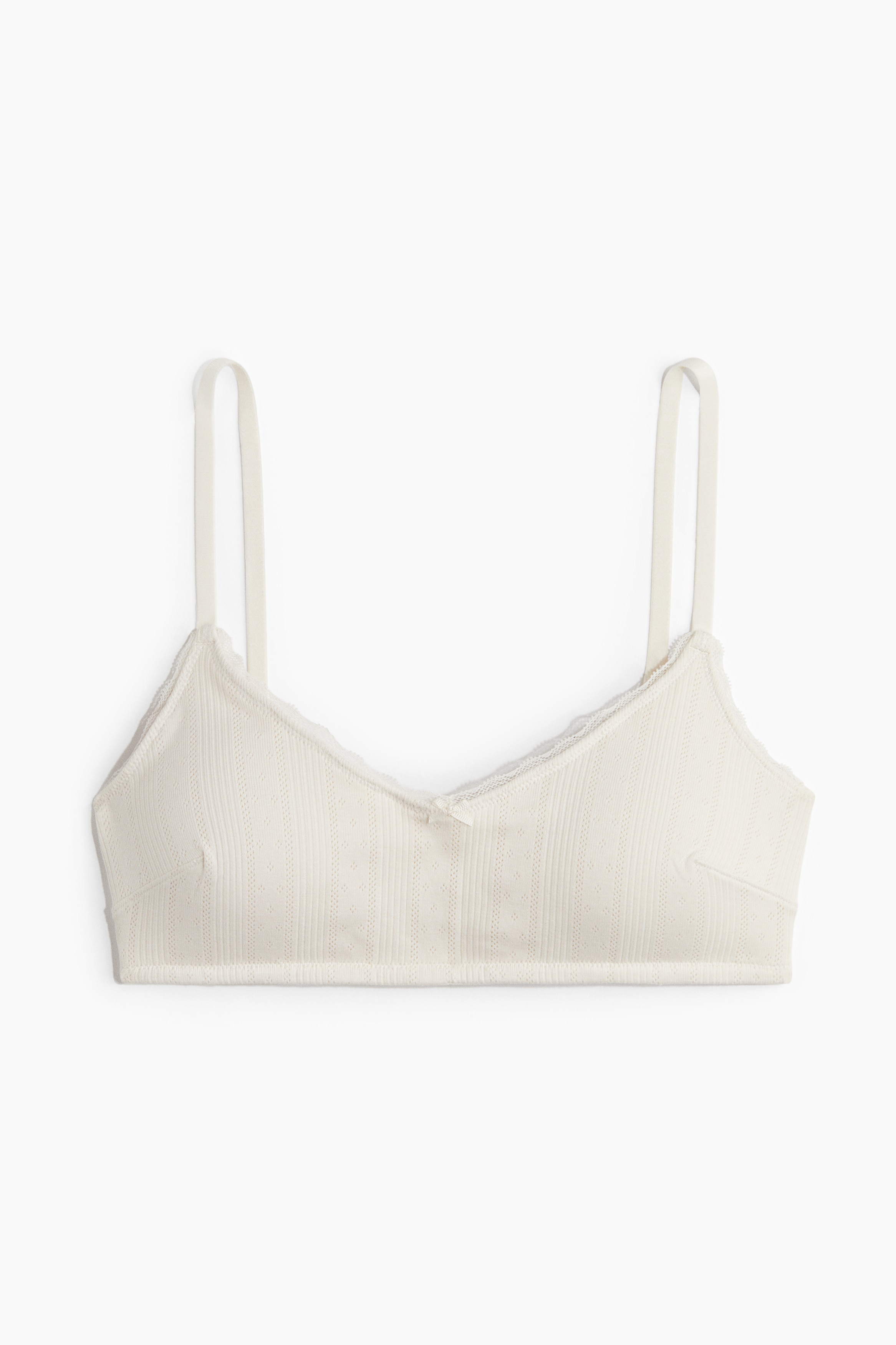 Miękki usztywniany biustonosz - Kremowy