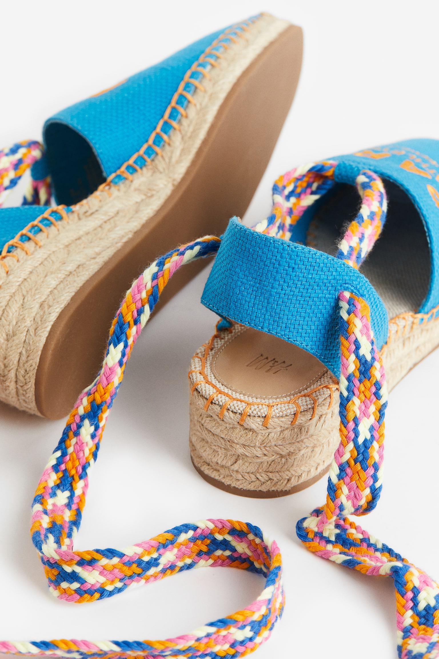 Tie-strap espadrilles - Blue/Paris - 3