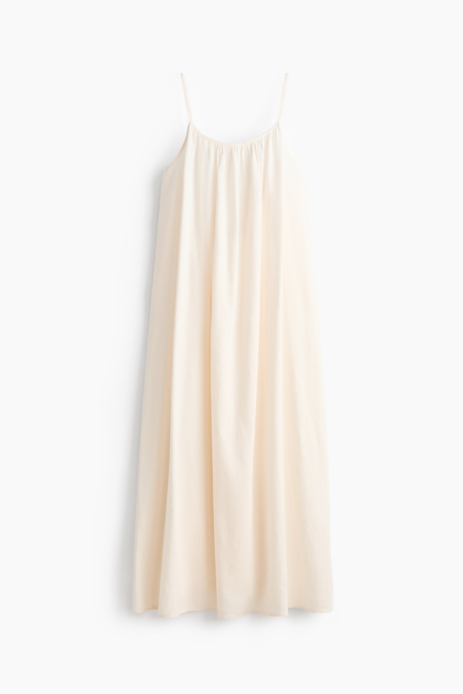 Linen-blend throw-on dress-Cream - 2