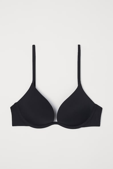 Microfibre push-up bra - Short - Black - Ladies | H&M GB