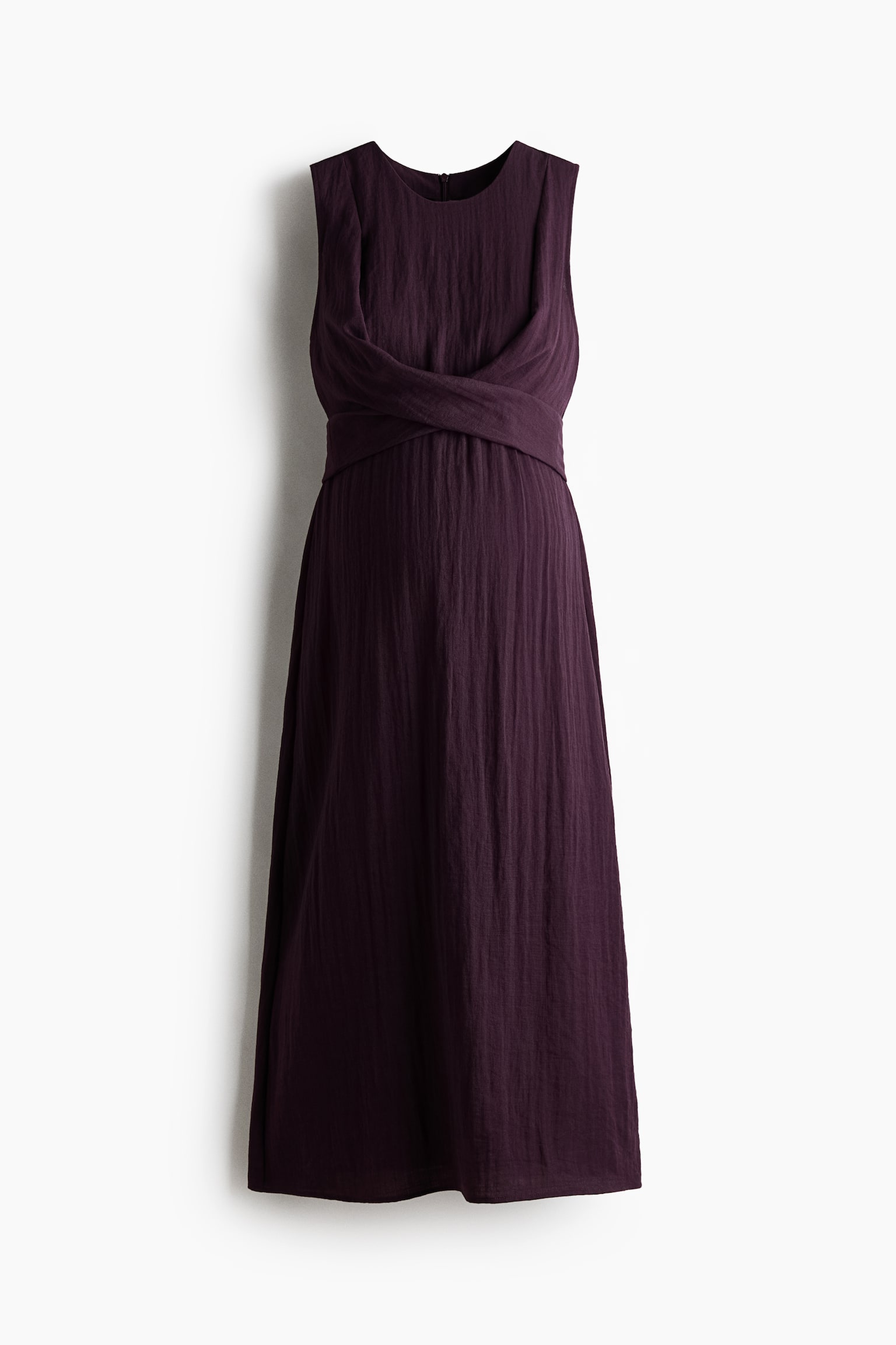 MAMA Tie-back nursing dress - Dark plum purple/Green/Black/Khaki green - 2