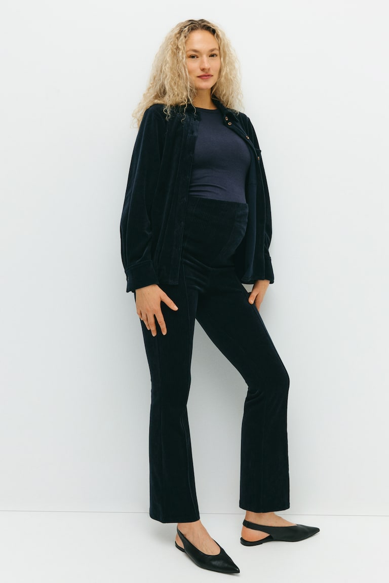 MAMA Zvonaste pantalone od velura