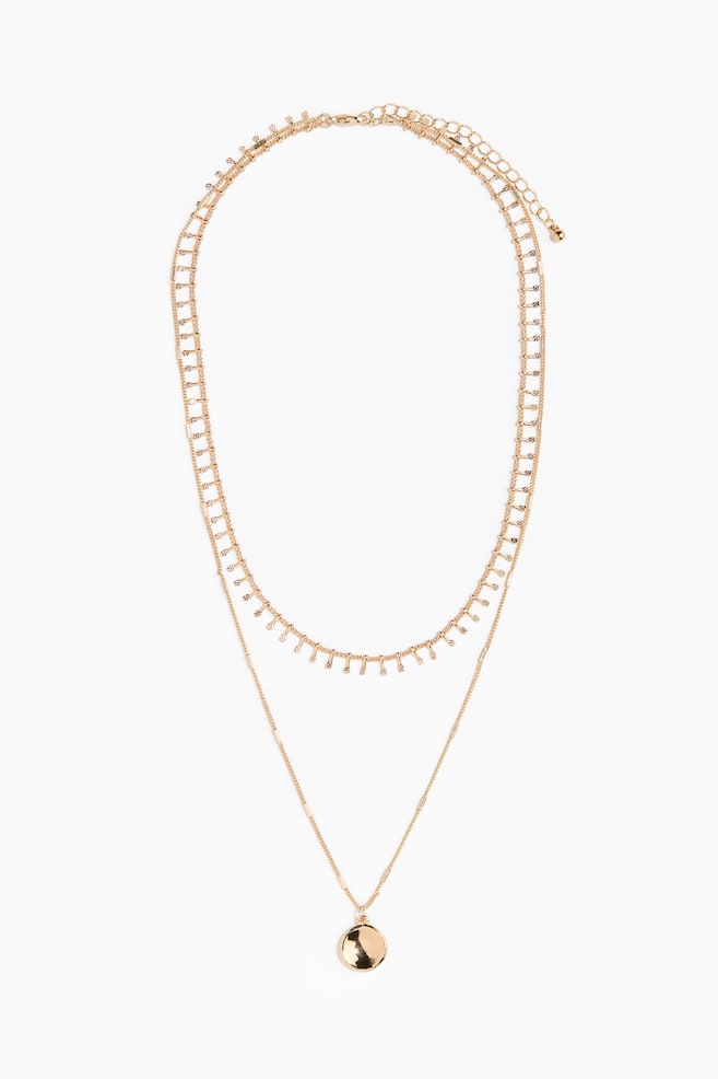 Two-strand necklace - Gold-coloured - 1