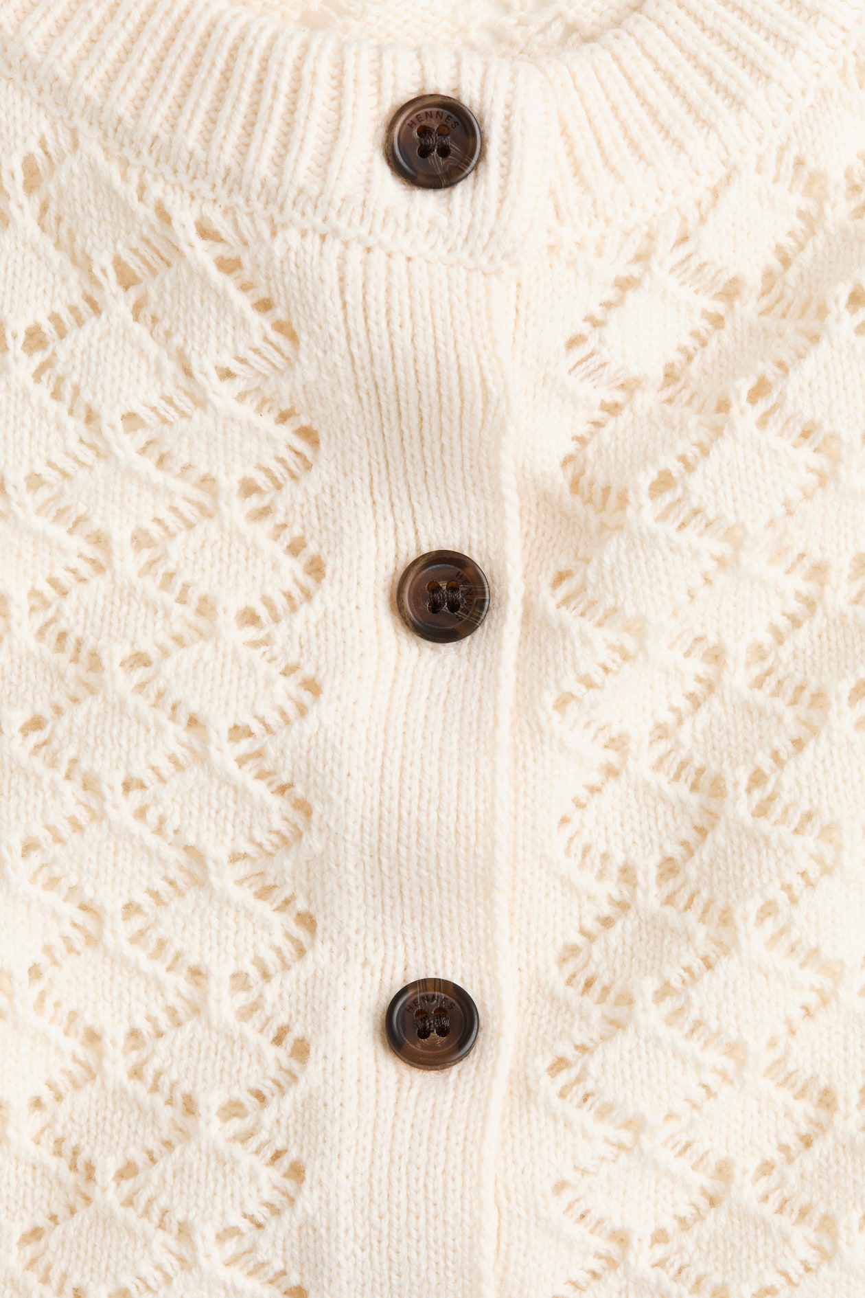 Cap-Sleeved Pointelle-Knit Cardigan - image 4