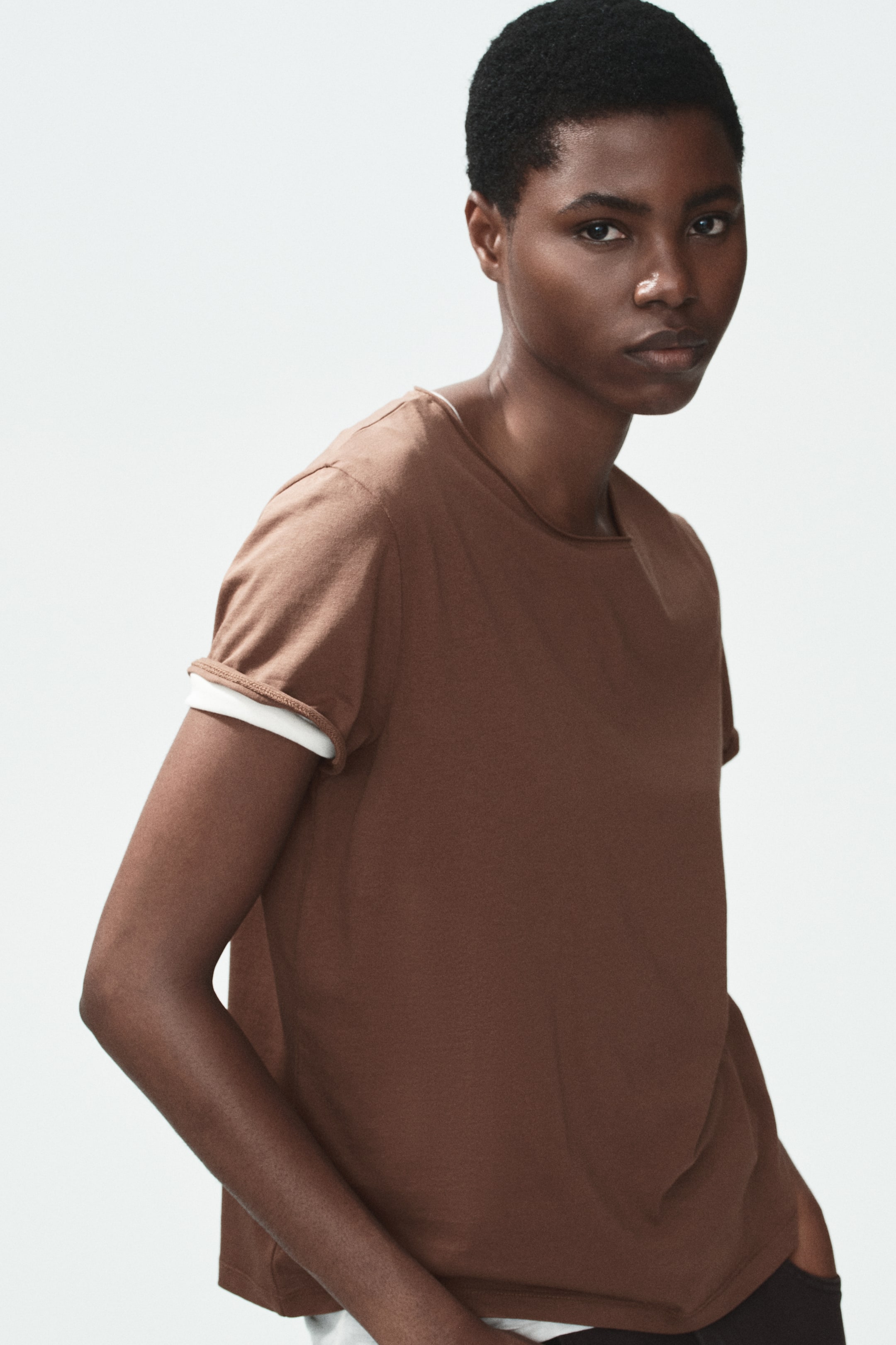 Rolled-Edge T-Shirt