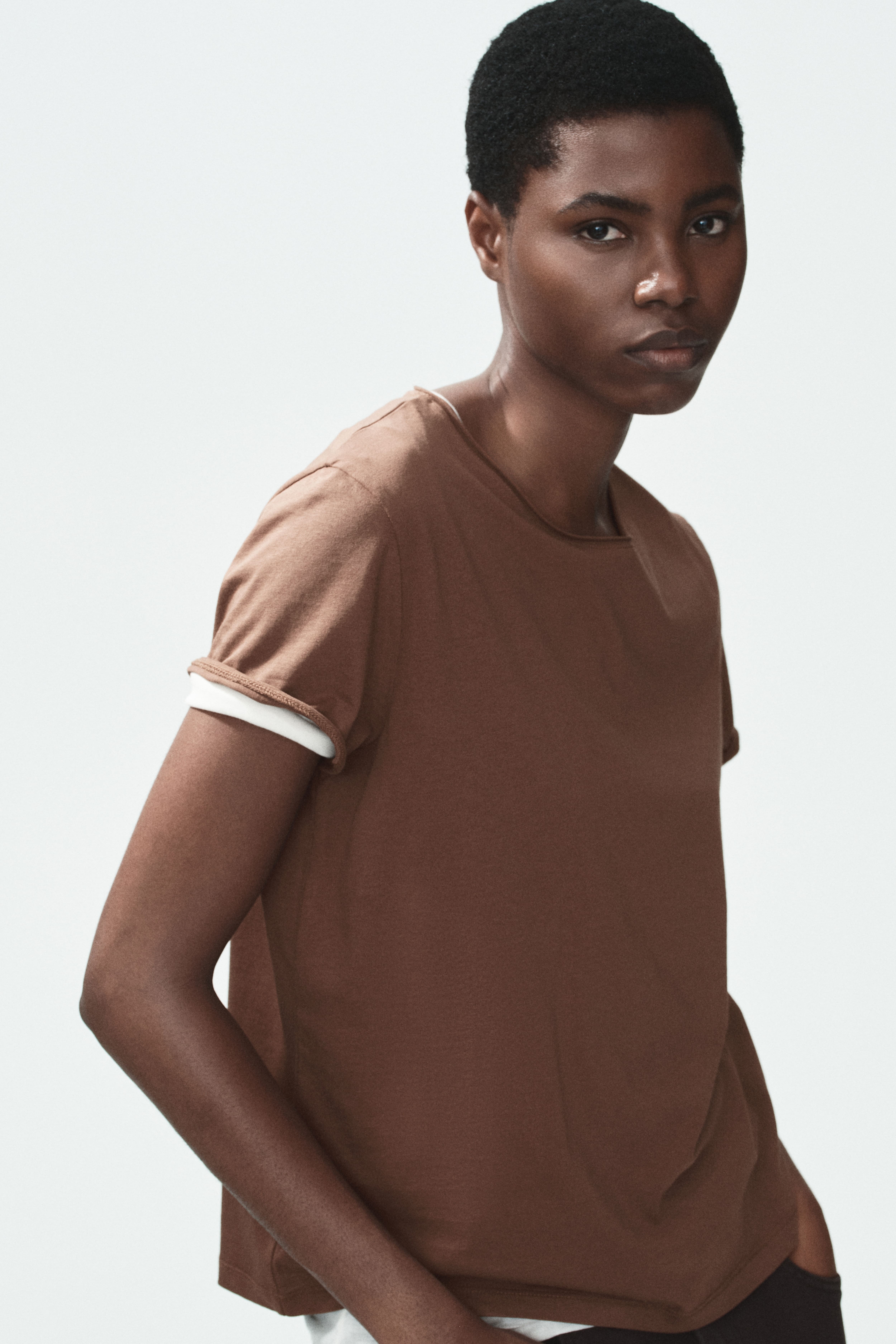 Rolled-Edge T-Shirt