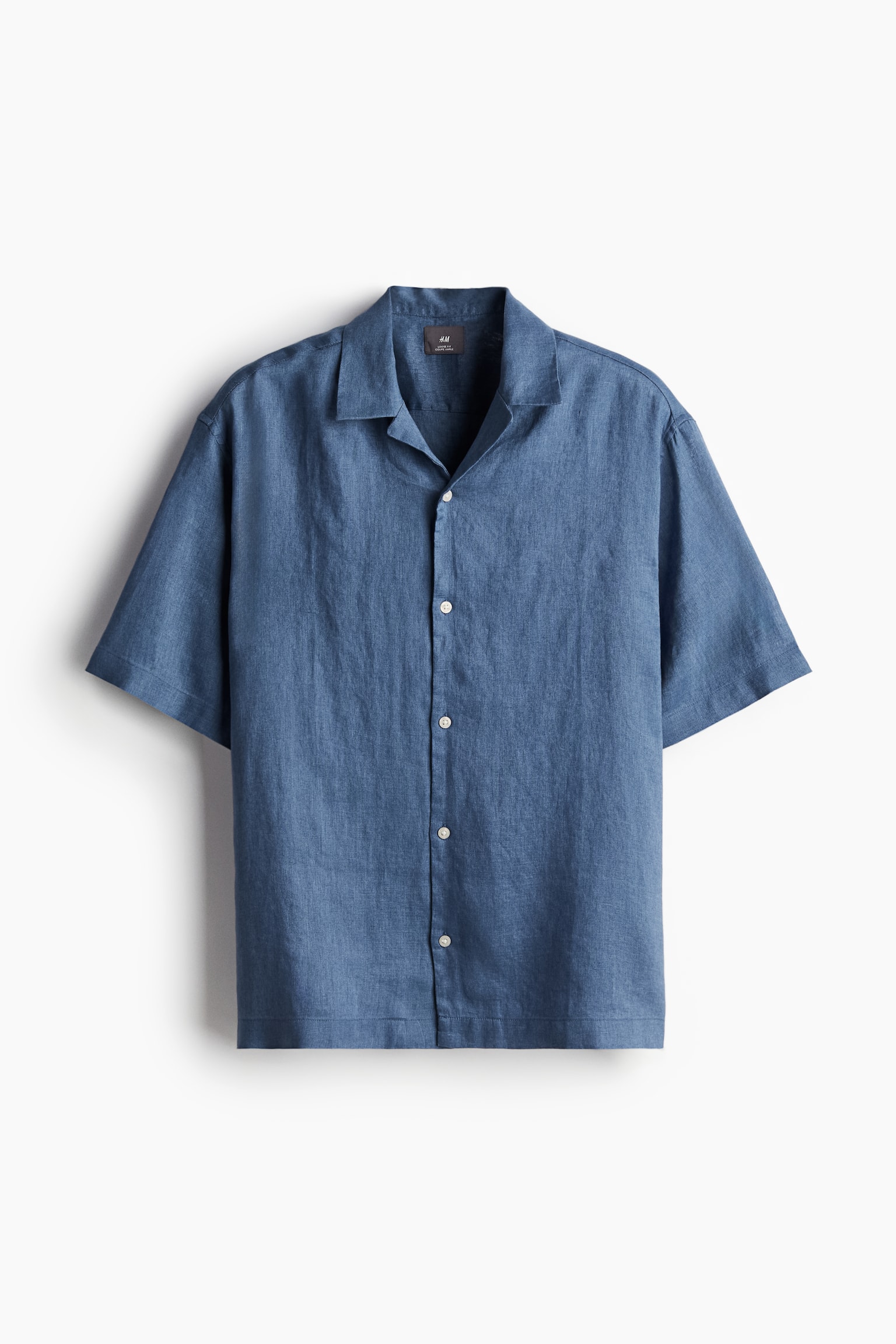 Relaxed Fit Linen resort shirt - Blue/Navy blue/White/Dark blue/Flowers - 2