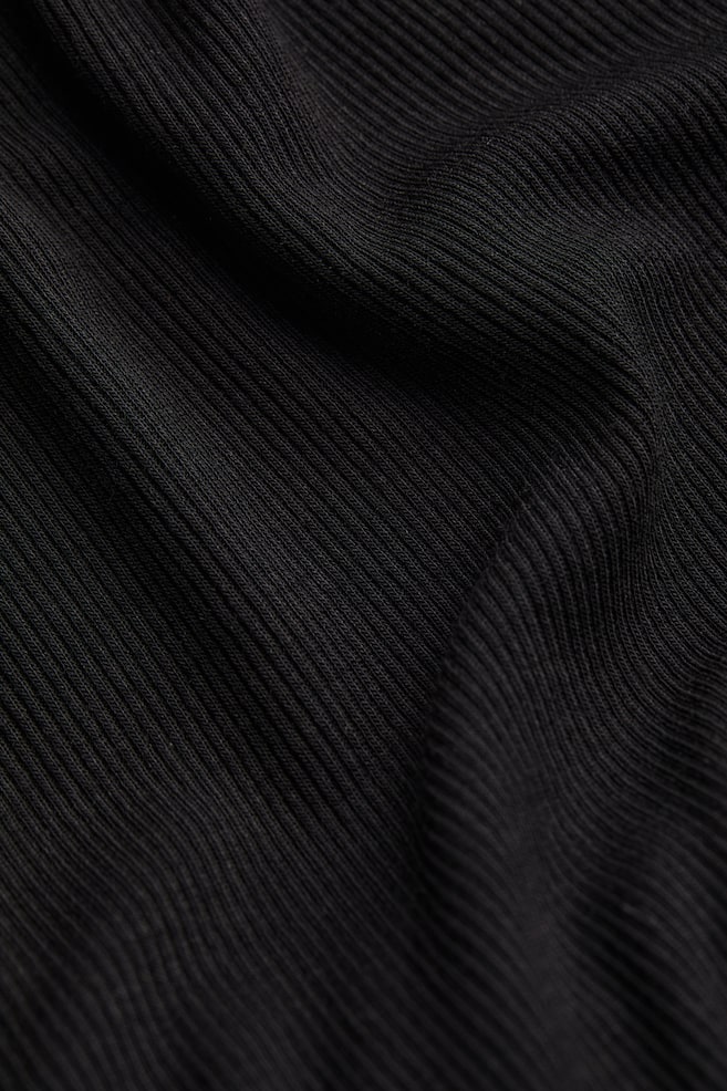 Robe longue à bretelles fines - Noir - 7