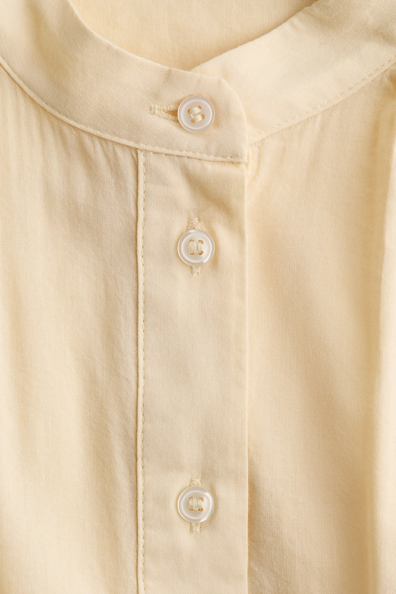 Cotton-blend blouse - Pale yellow/Blue - 4