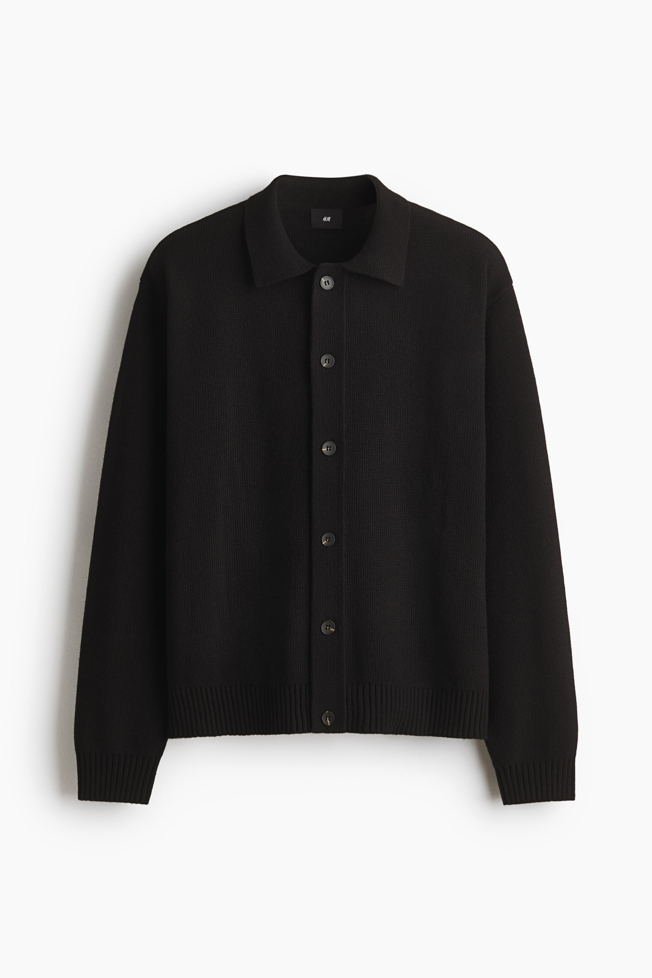 이미지 확대 보기: 칼라 가디건 루즈핏 - 블랙 - Men | H&M KR 5