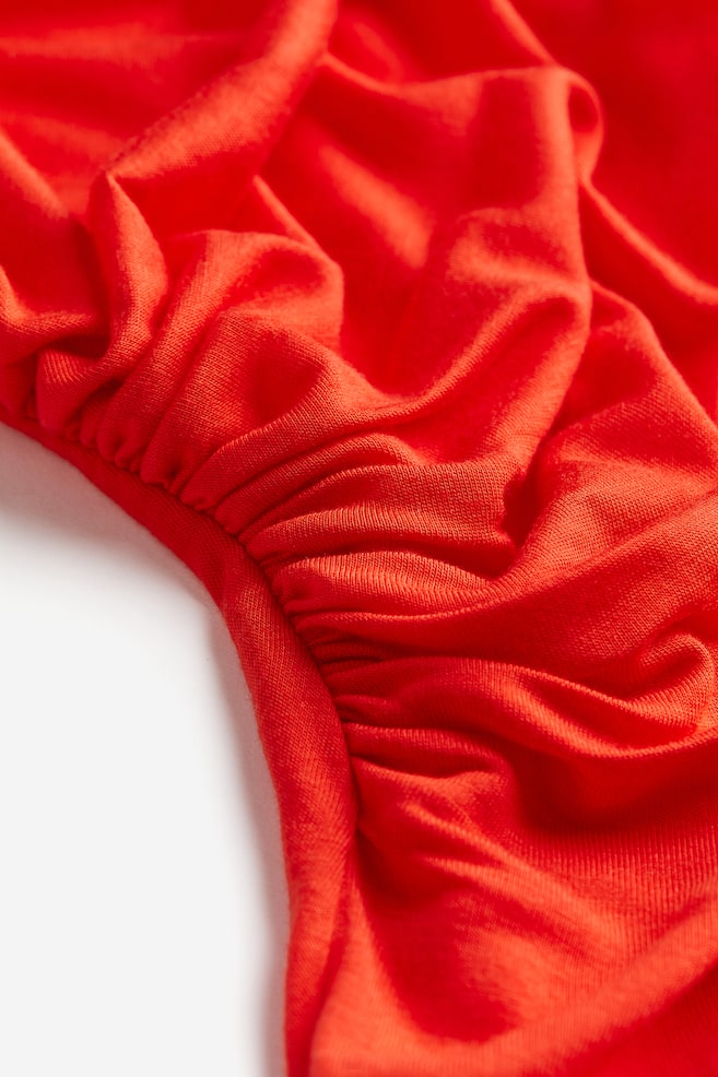 Robe moulante drapée - Rouge vif - 3