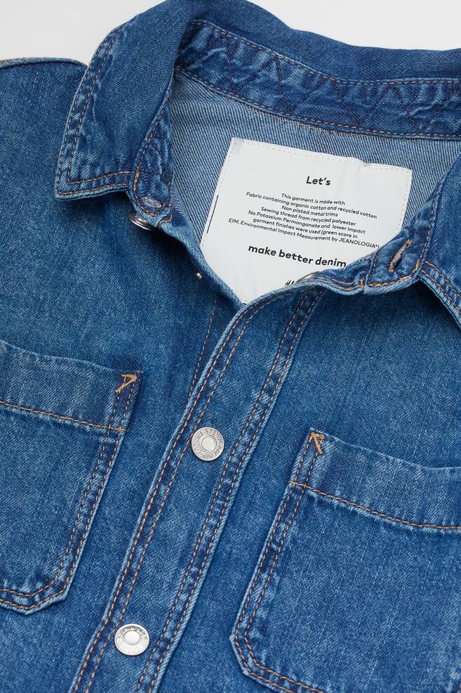 Hemdjacke aus Baumwolldenim - Blau - 2