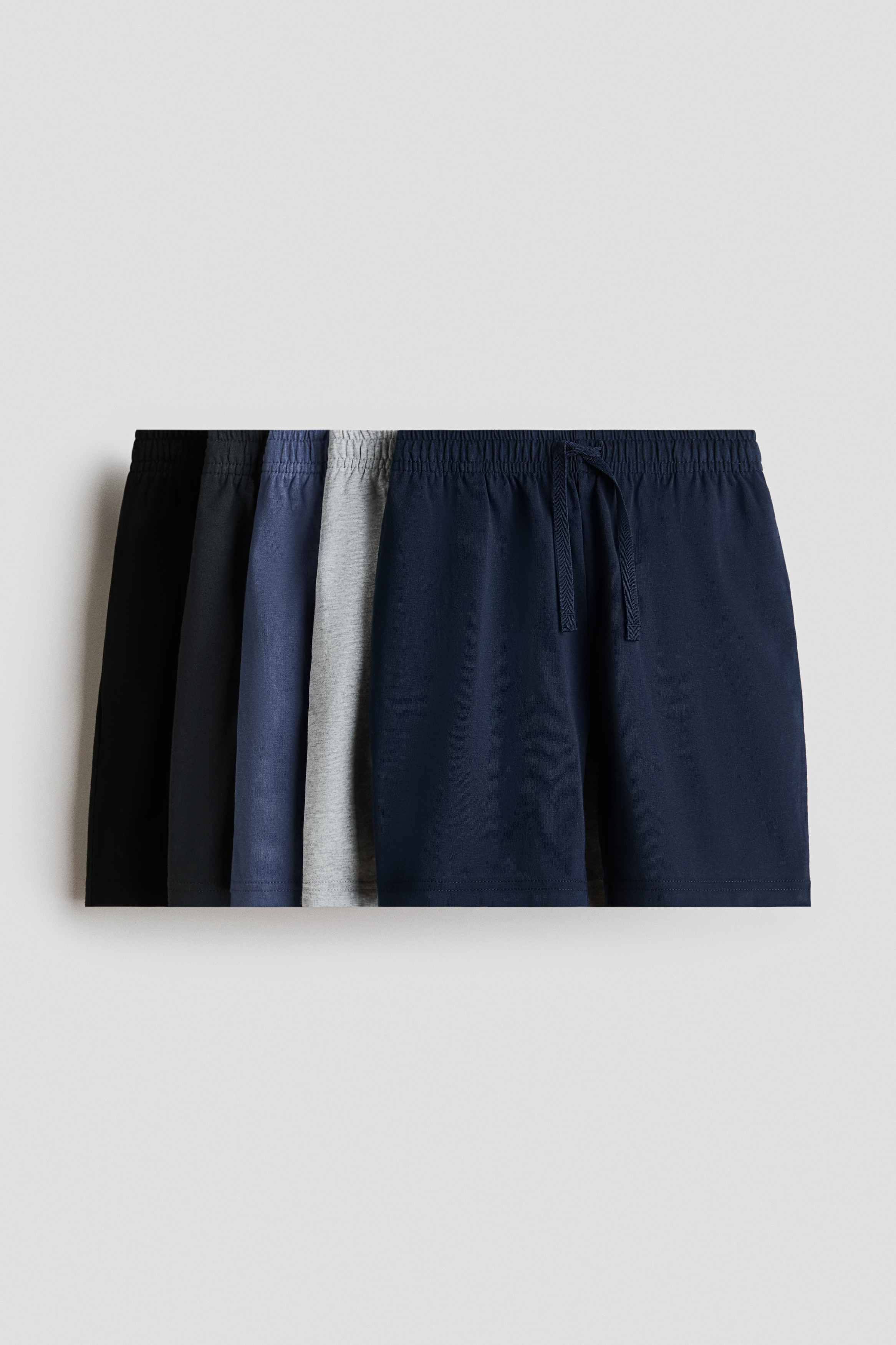 H & M - 5er-Pack Shorts aus Baumwolljersey - Blau - Kinder