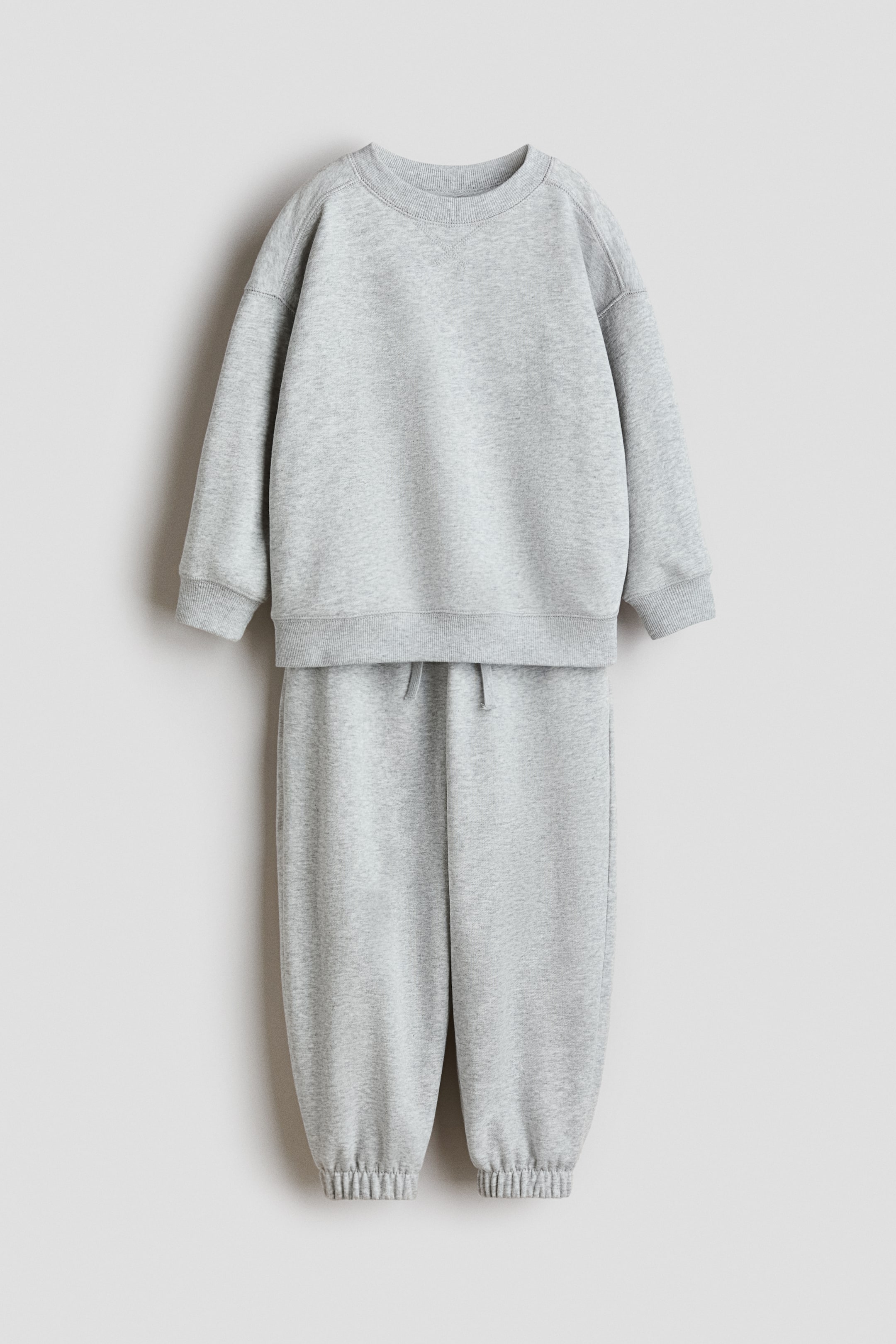 View larger image: 2-piece sweatshirt set - Light grey marl - Kids | H&M IN 1