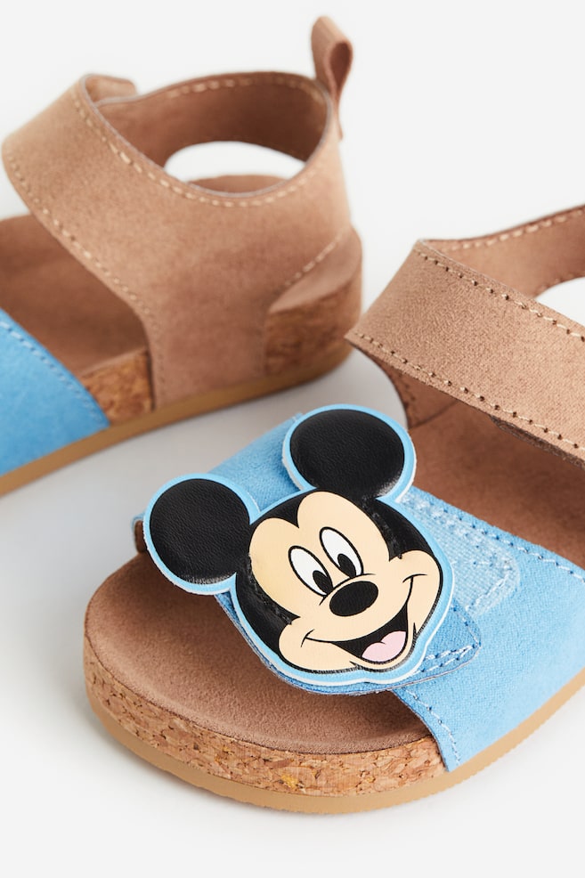 Appliquéd sandals - Dark beige/Mickey Mouse/Mint green/Minnie Mouse - 3