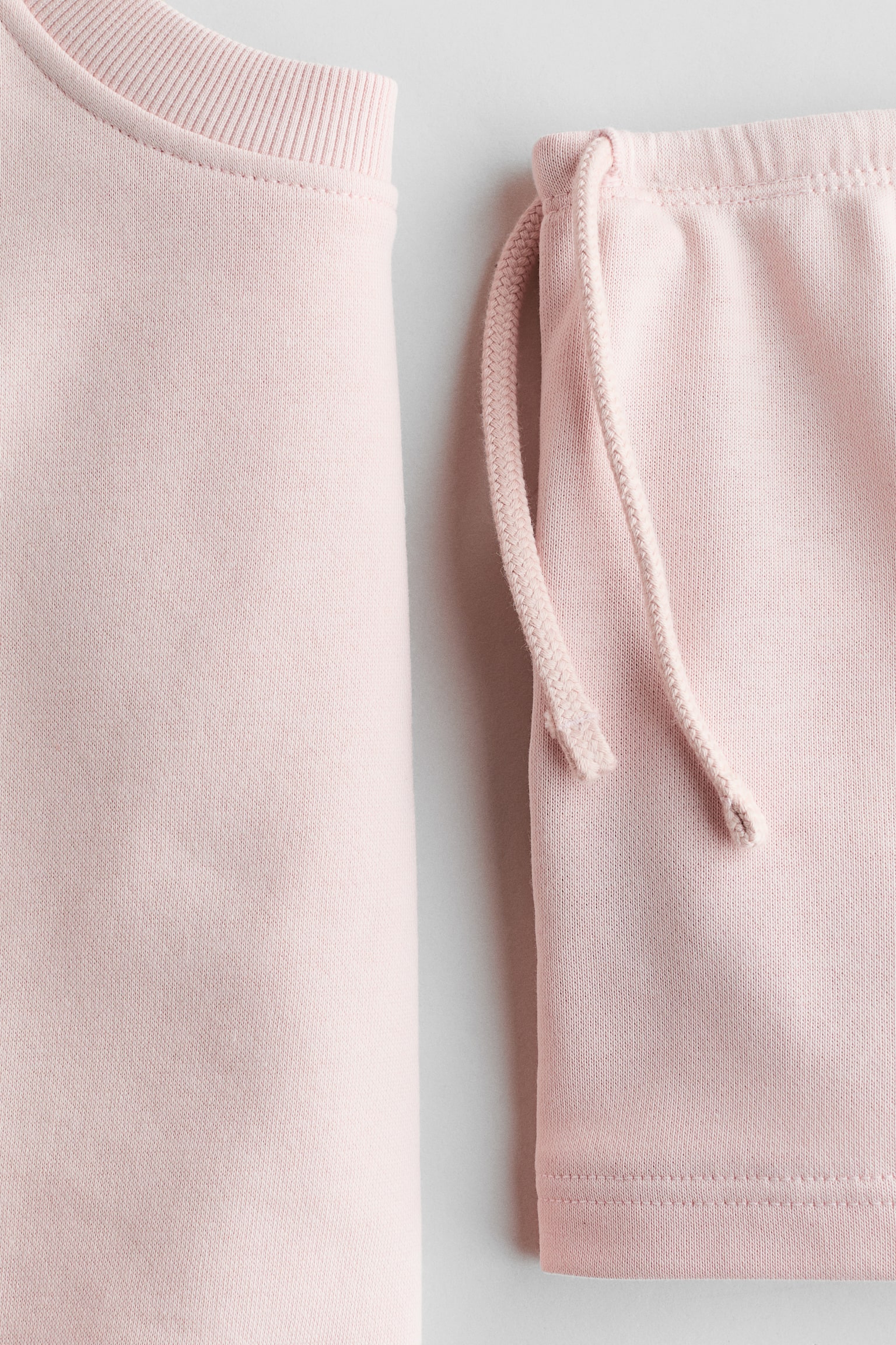 2-piece sweatshirt set - Light pink/Light beige marl - 2