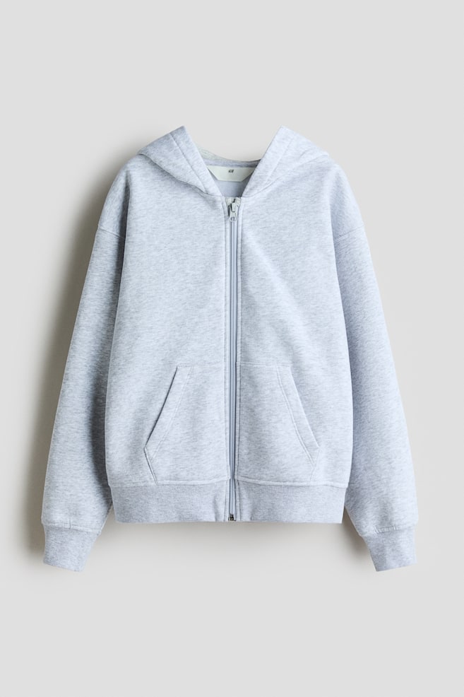 Hoodiejacke - Graumeliert/Schwarz/Hellgraumeliert/Schwarz - 1