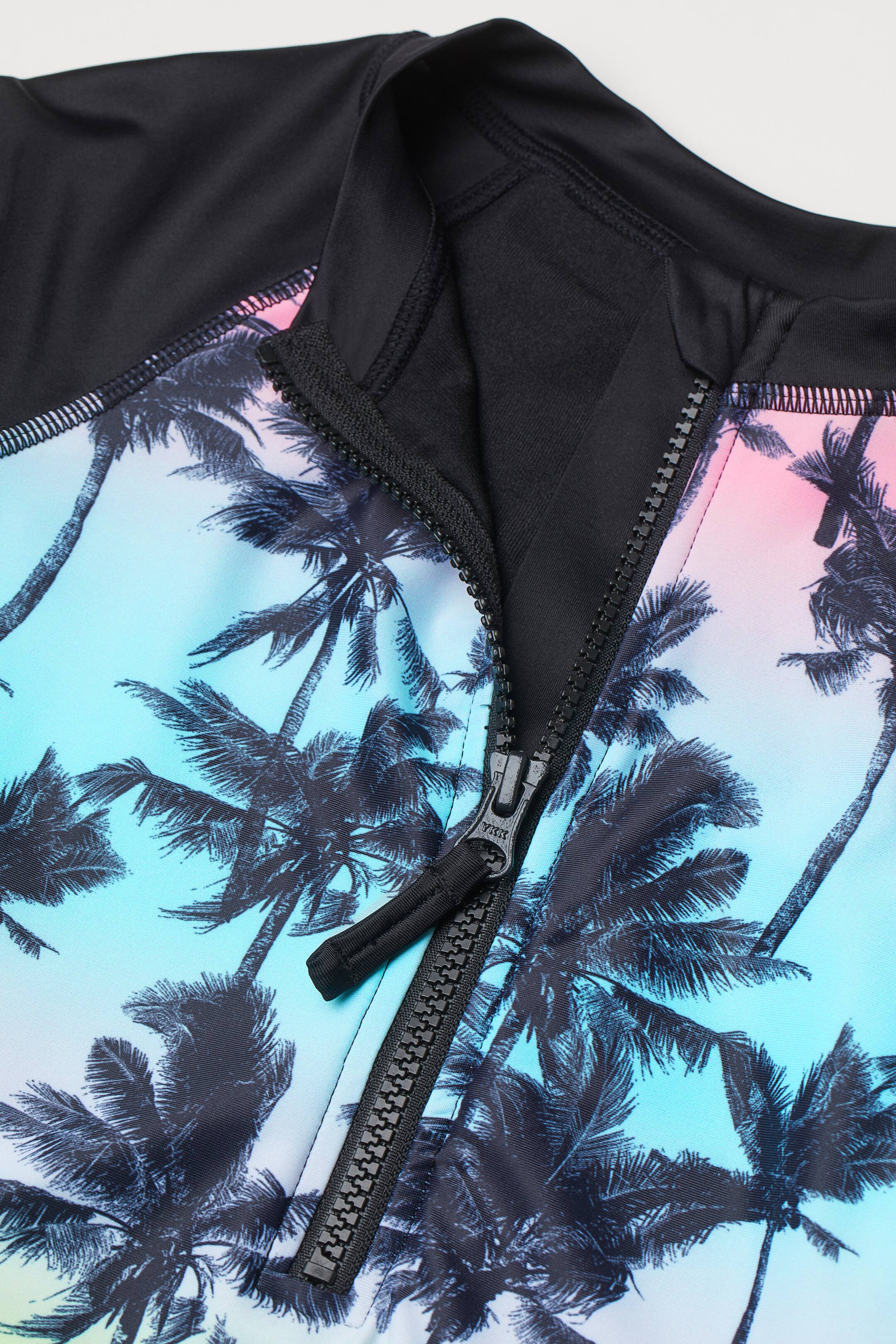 View larger image: Printed swimsuit - Black/Palm trees - Kids | H&M HK 2