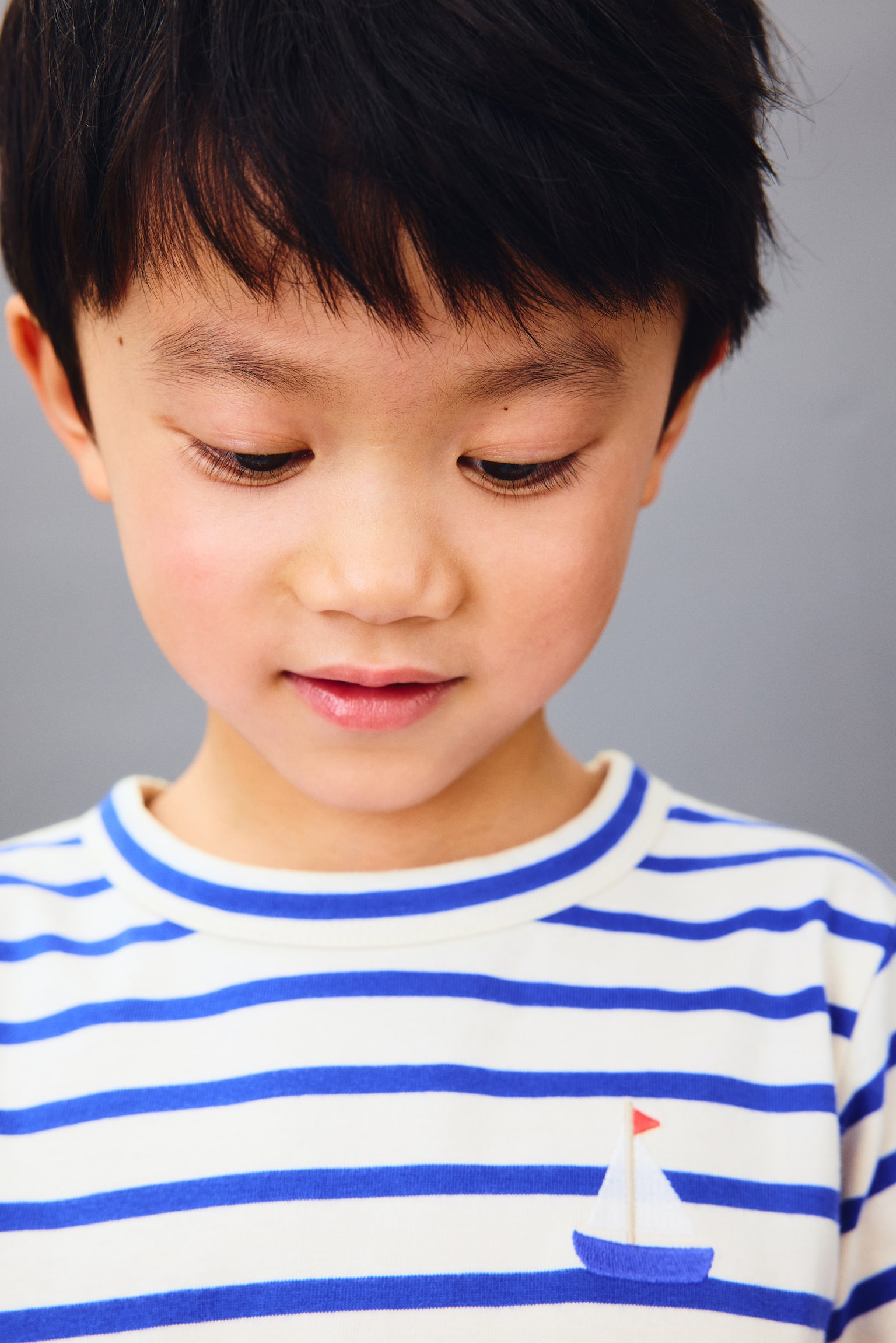 T-shirt i bomull - Blå/Segelbåt/Hallonrosa/Hello - 5