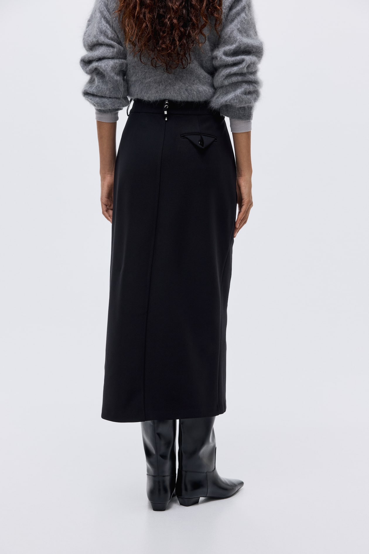 Rivet-Detail Pencil Skirt - image 4