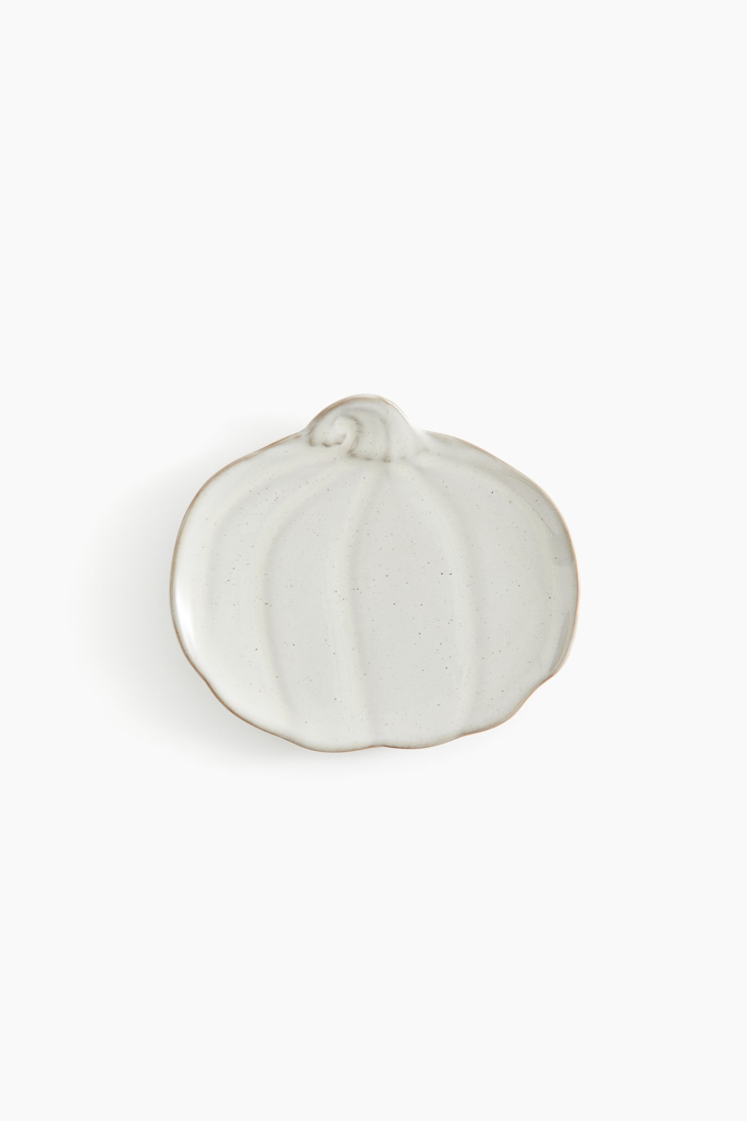 Reactive-glaze stoneware plate - Light beige/Pumpkin - 1