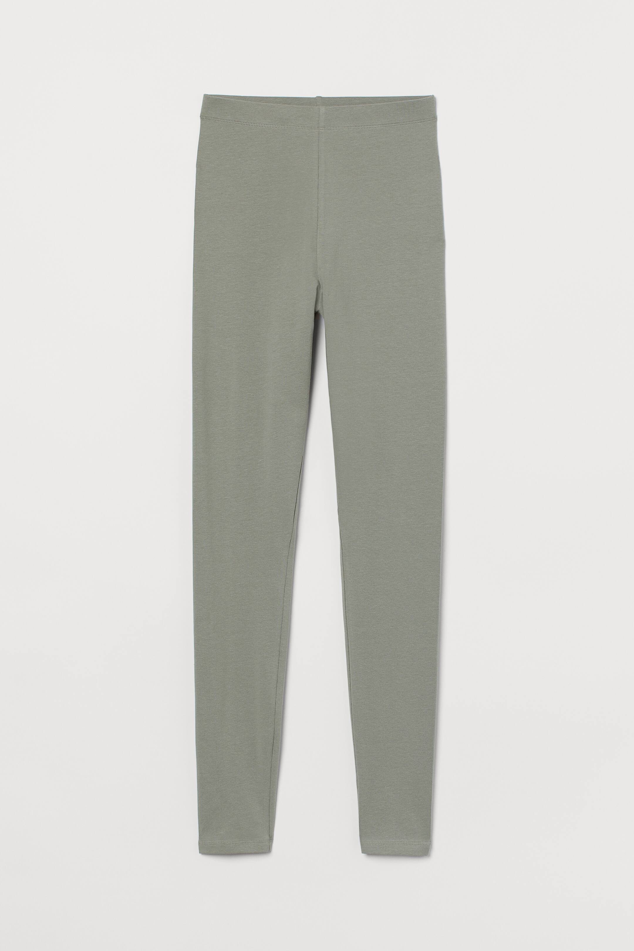 View larger image: Cotton jersey leggings - Light green - Ladies | H&M IN 1