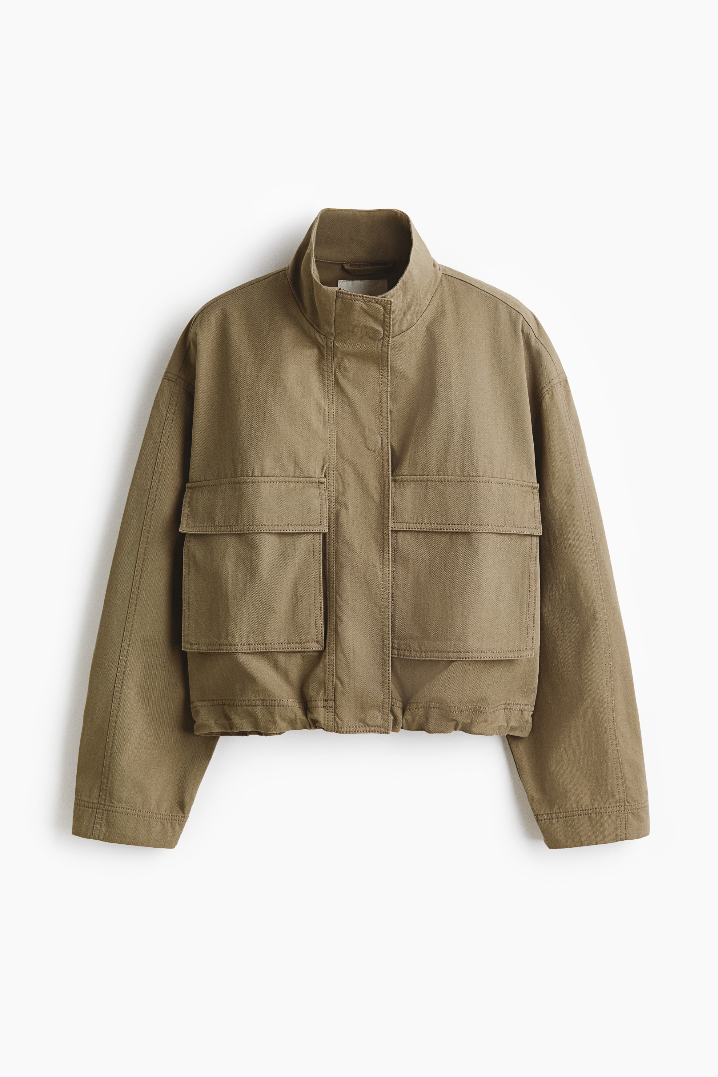 Casaco funcional oversize - Verde caqui cinza