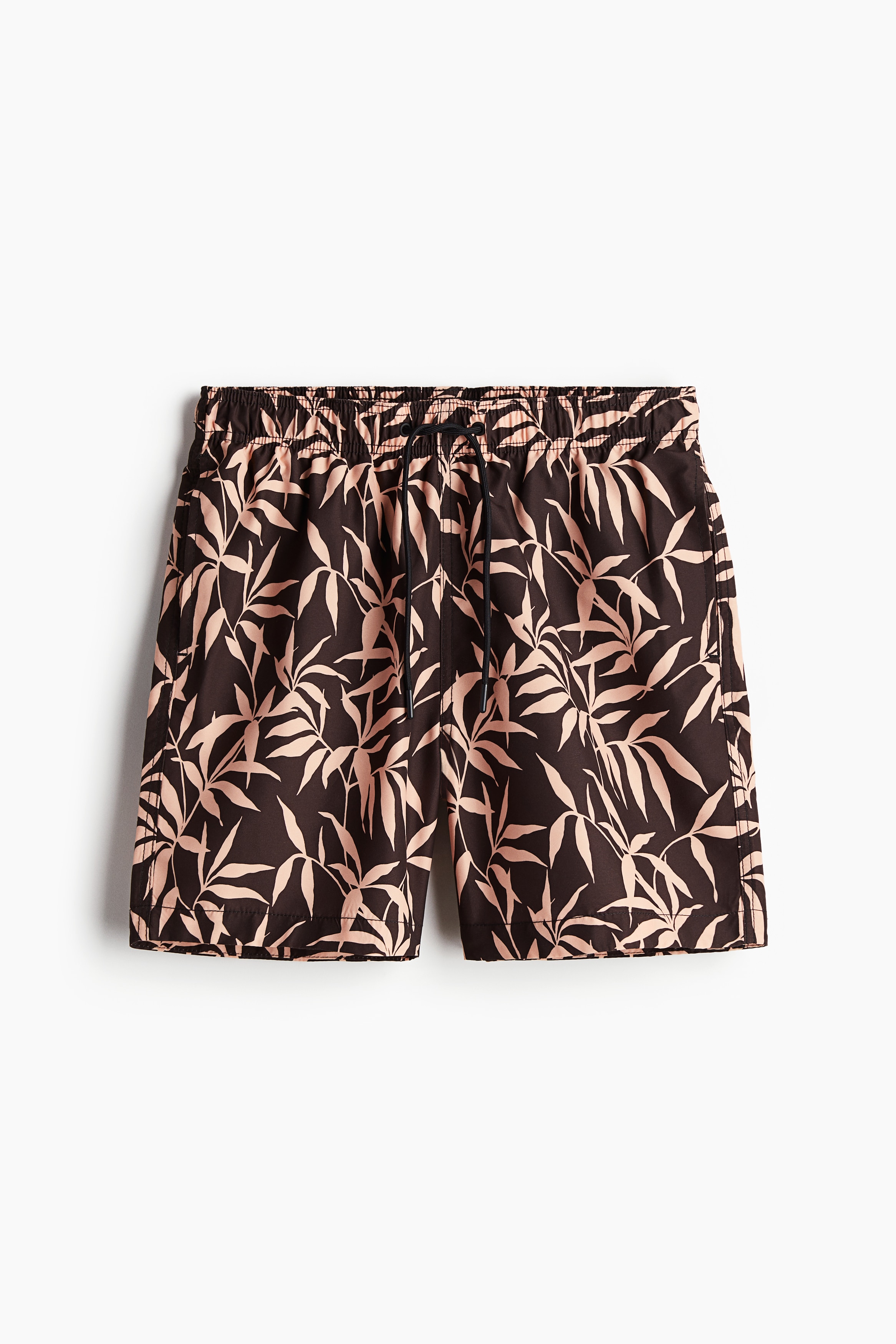 Uomini - Marrone/motivo a foglie Shorts da bagno fantasia - Size: XS  - H&M