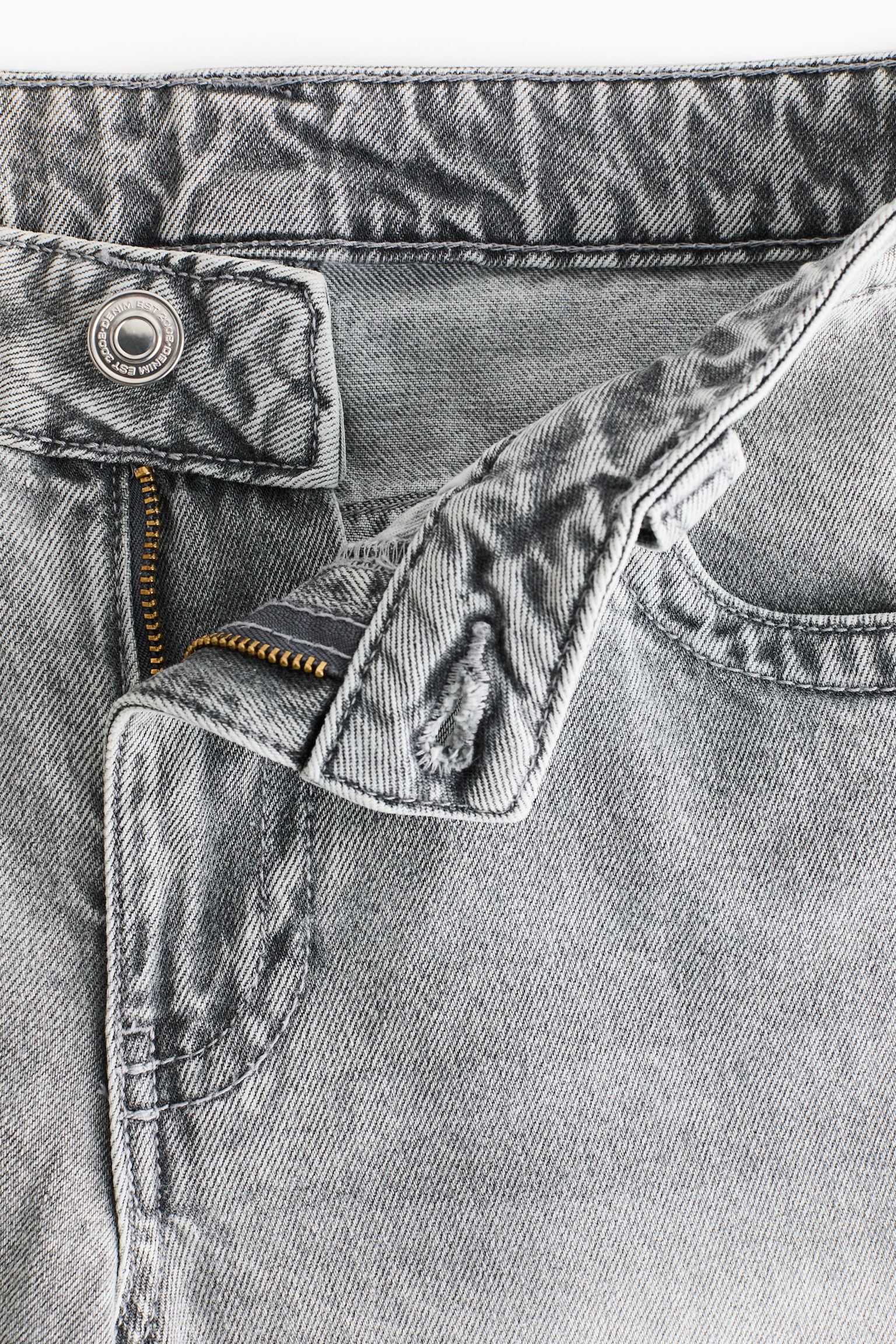 Baggy Wide Low Waist Jeans - Màu xám/Màu xanh denim - 6