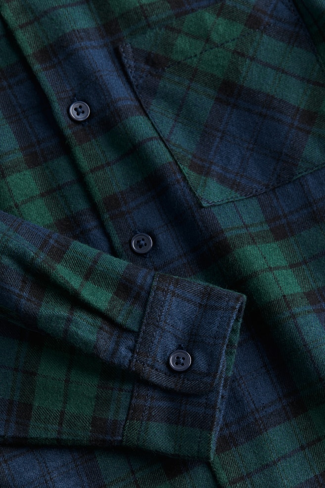 Cotton flannel shirt - Navy blue/Checked/Brown/Checked/Light beige/Blue checked/Red/Checked/dc - 4