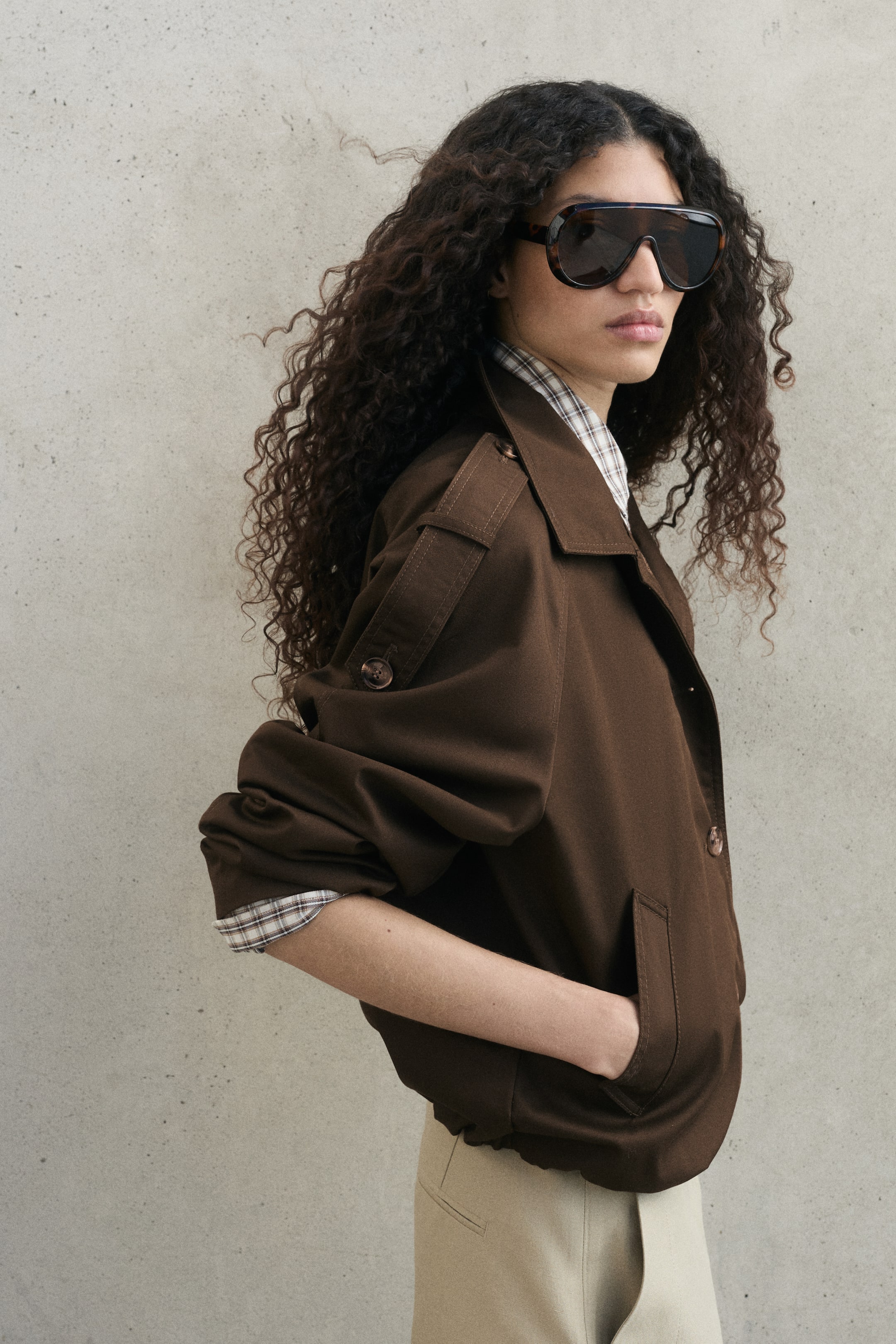 Женские куртки H&M Twill Blouson Jacket — фото 6