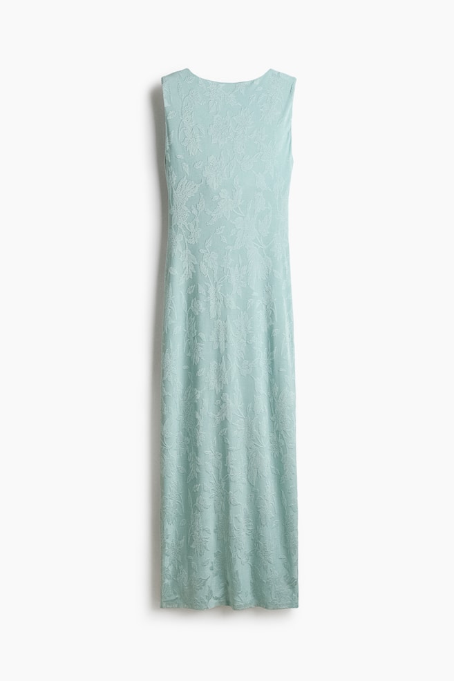 Robe en jersey jacquard avec dos bénitier - Turquoise clair - 1
