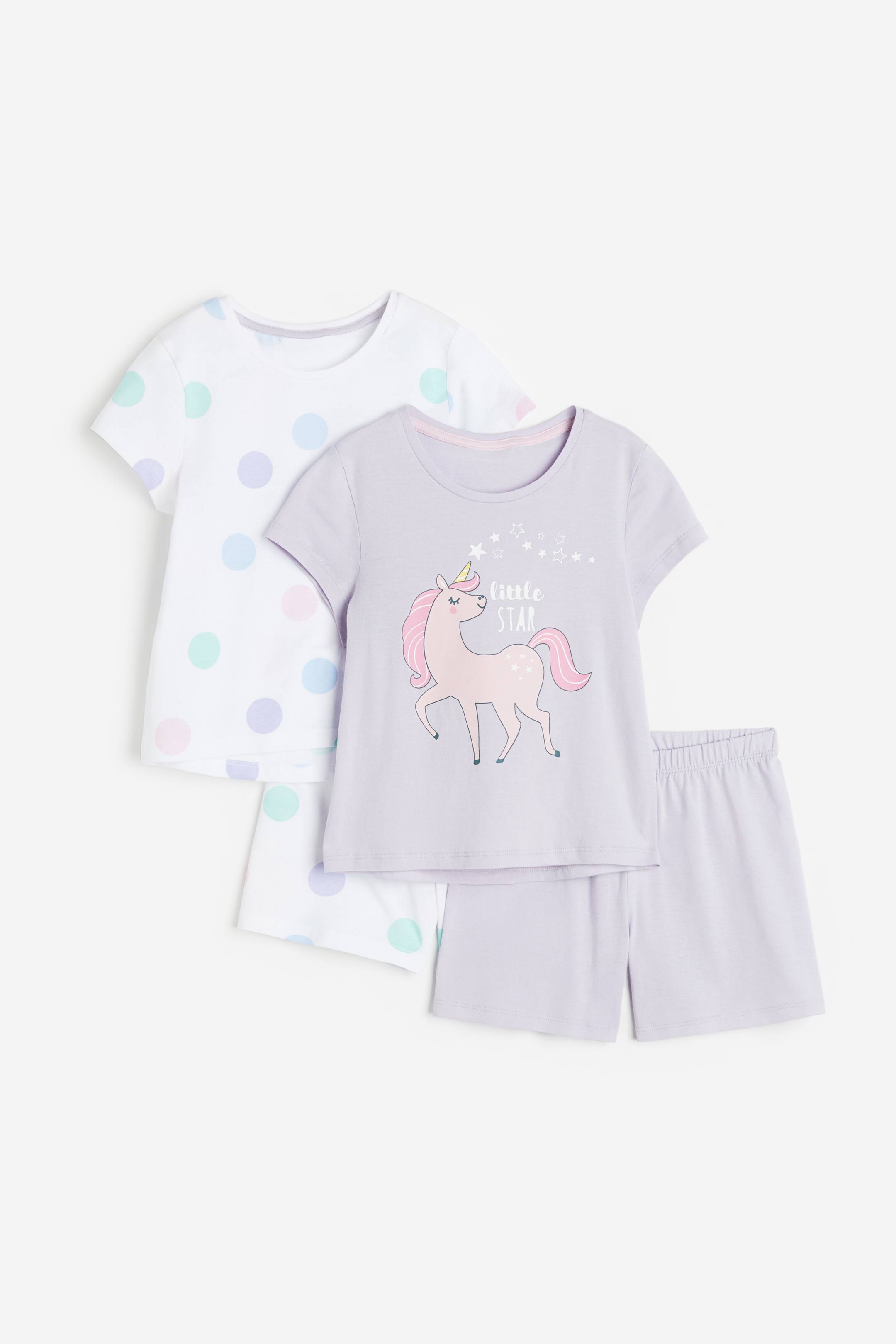 View larger image: 2-pack printed pyjamas - Light purple/Unicorn - Kids | H&M MY 1