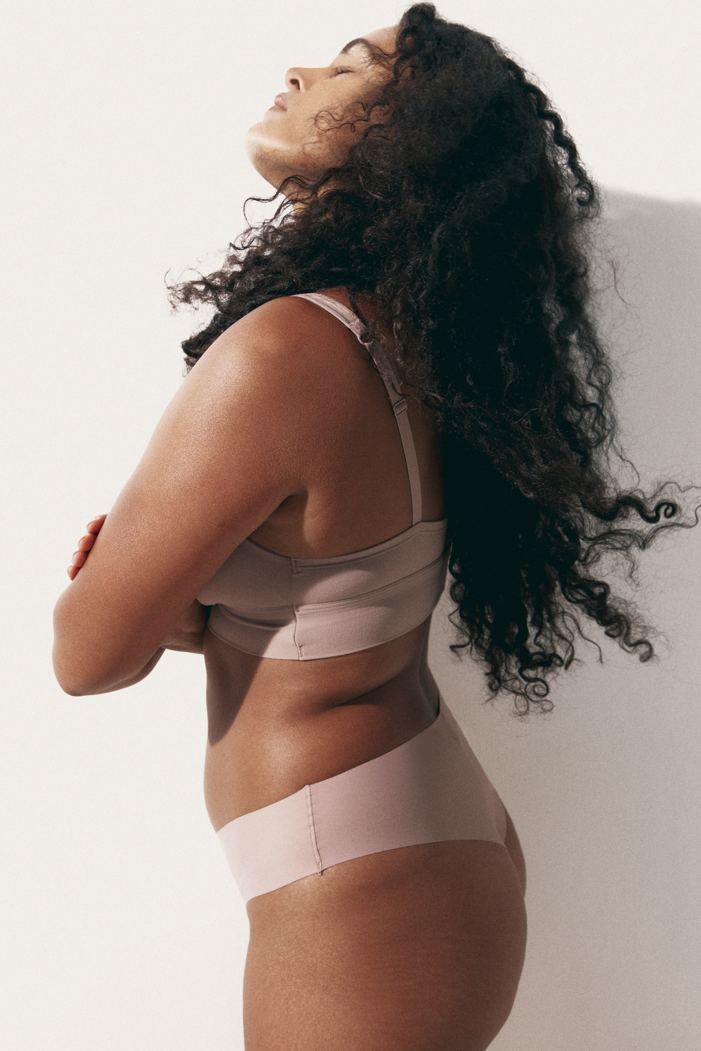 Padded soft microfibre bra