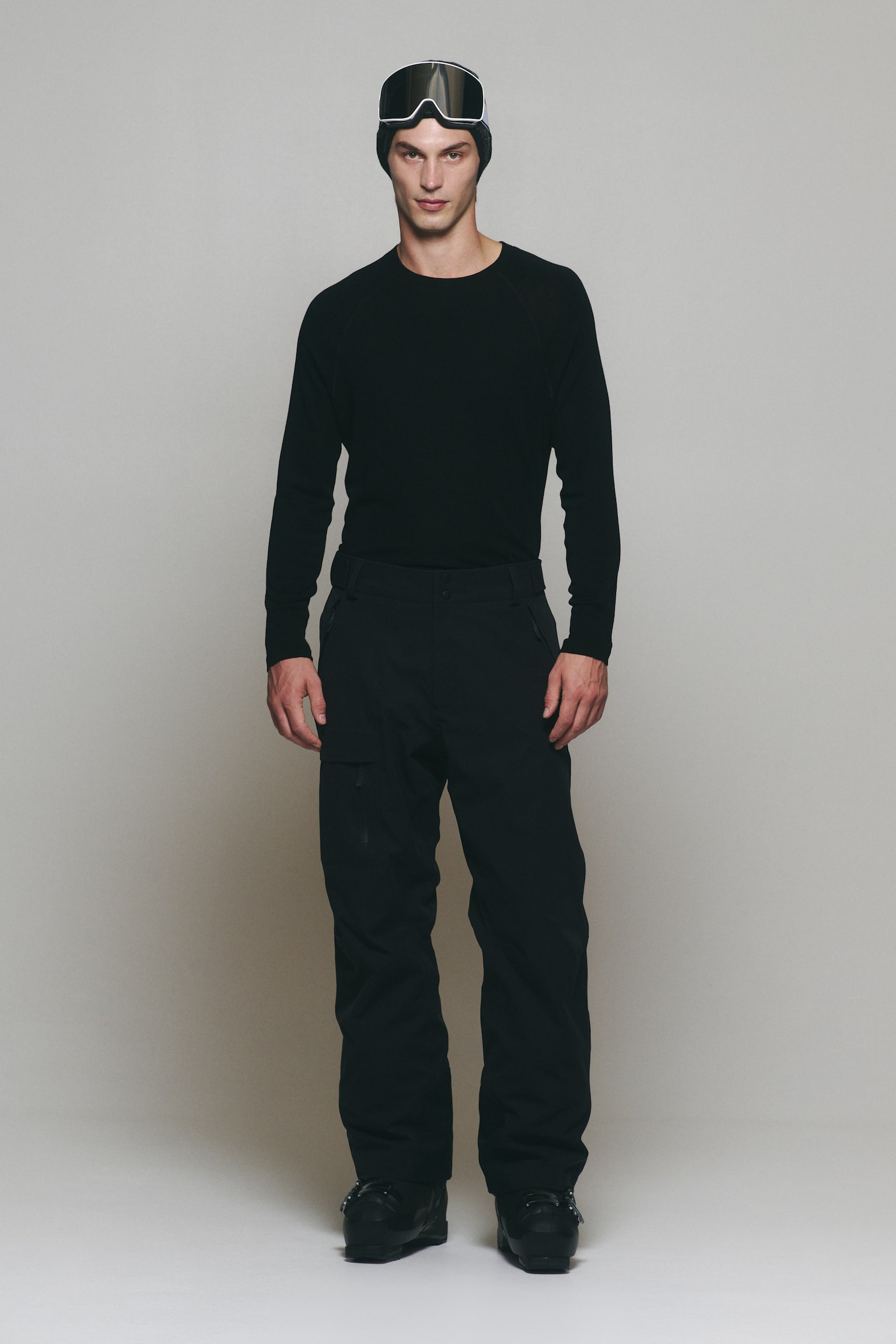 Мужская рубашка H&M Move Wool Base-Layer Ski, цвет: Чёрный — фото 4